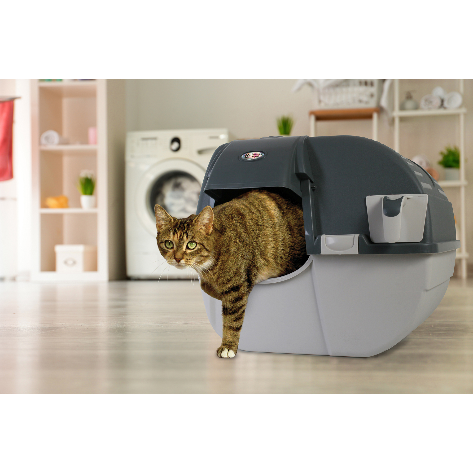Omega Paw Self Cleaning Elite Roll N Clean Enclosed Cat Litter Box