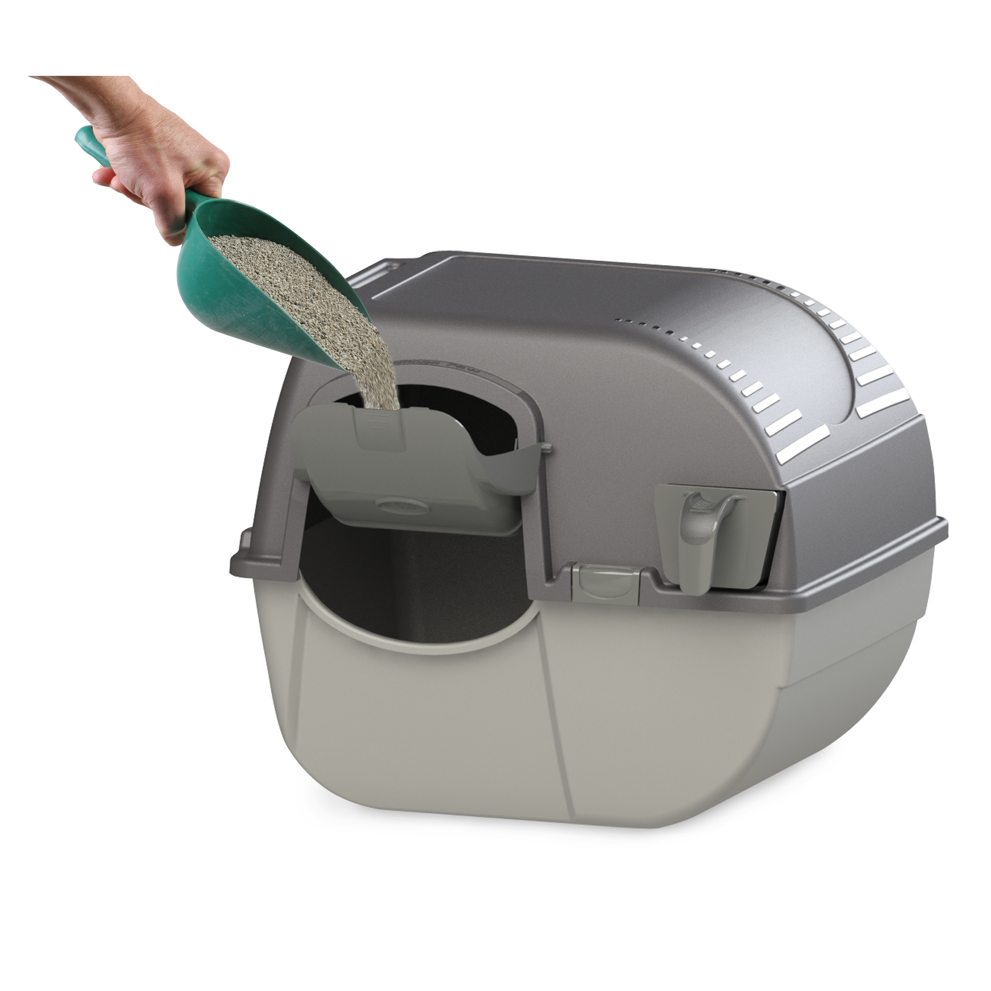 Omega Paw Self Cleaning Elite Roll N Clean Enclosed Cat Litter Box