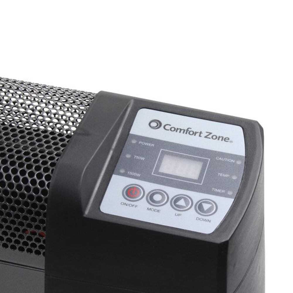 Comfort Zone CZ650B 1500W Baseboard Convection Space Heater & Digital