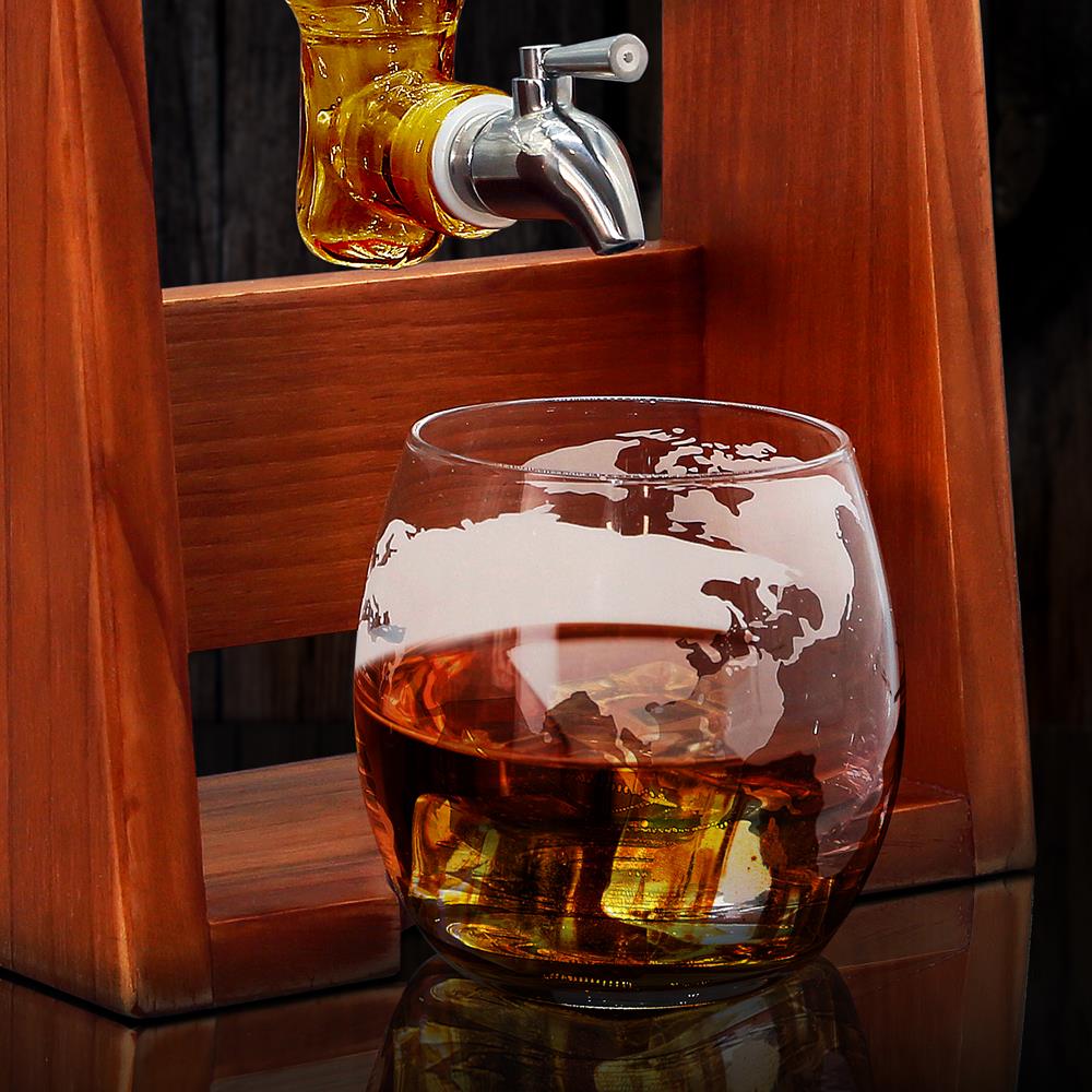 whiskey glasses and decanter