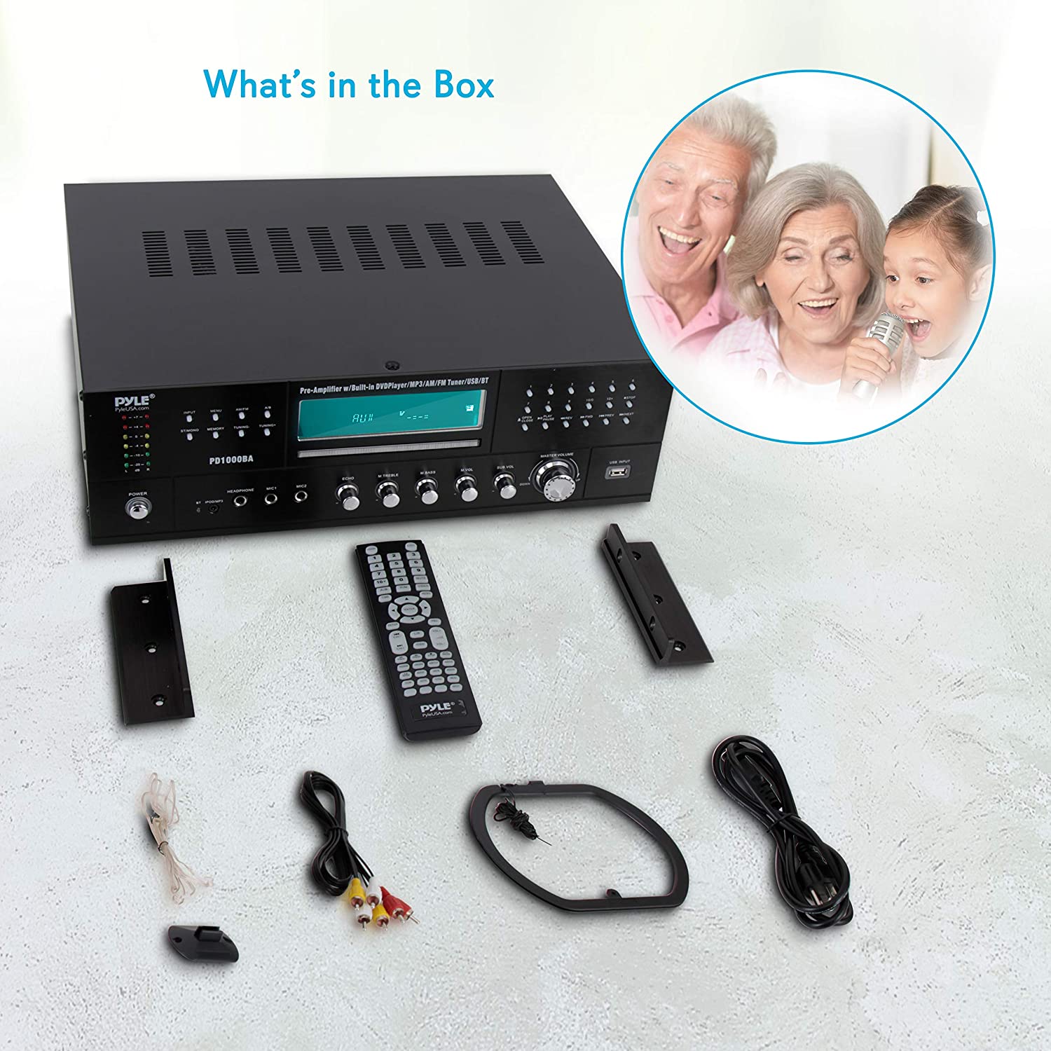 Pyle Bluetooth 4 Channel Home Theater Preamplifier Stereo Sound System