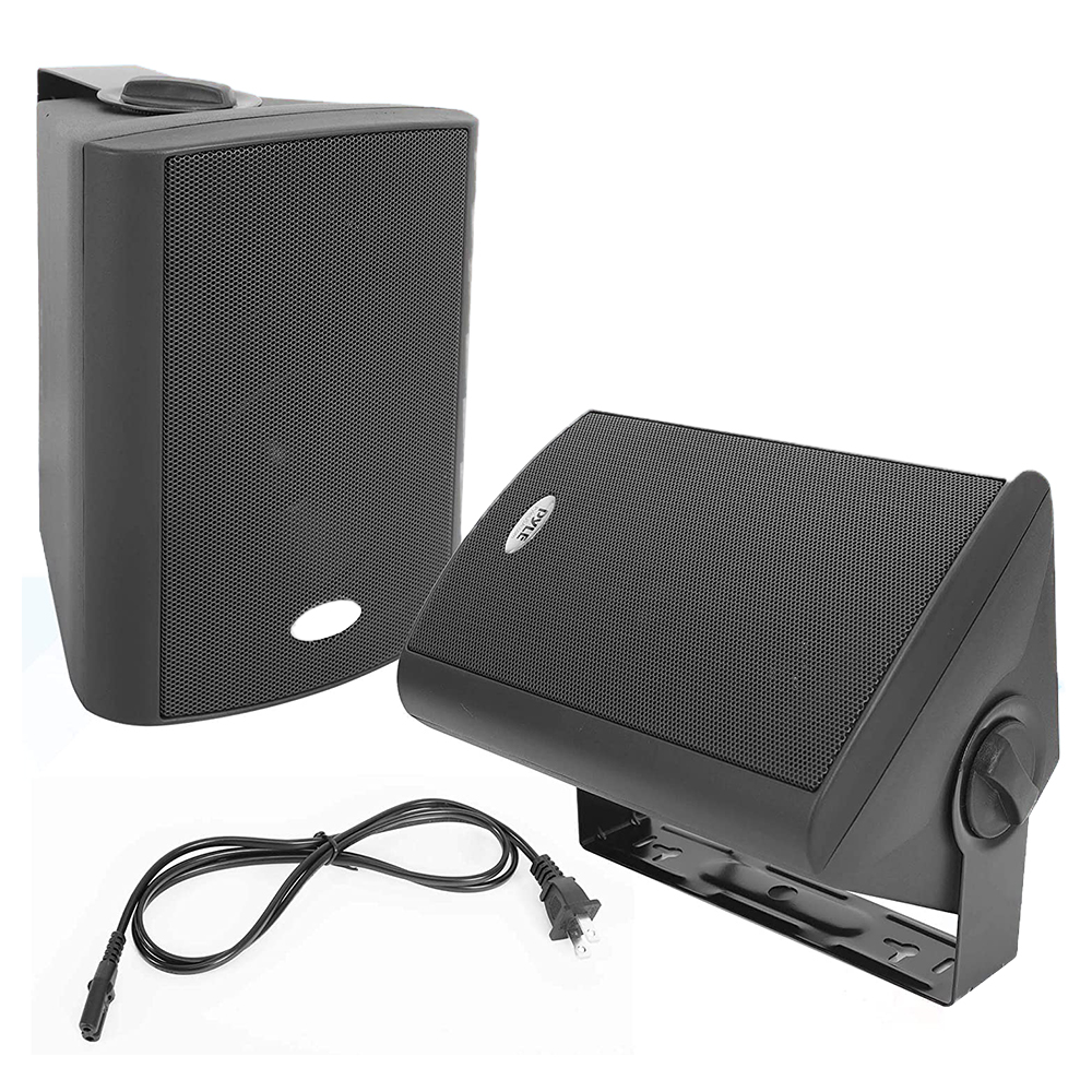 Pyle PDWR53BTBK Bluetooth Indoor Outdoor 5.25 In Speaker System, Black (2 Pack) 842893118543 eBay