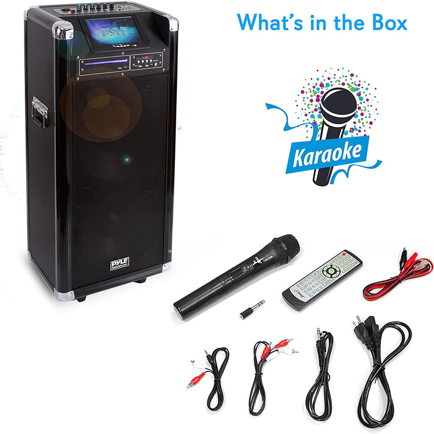 Pyle PKRK212 Versatile 1000 Watt Bluetooth Multimedia Vibe Karaoke
