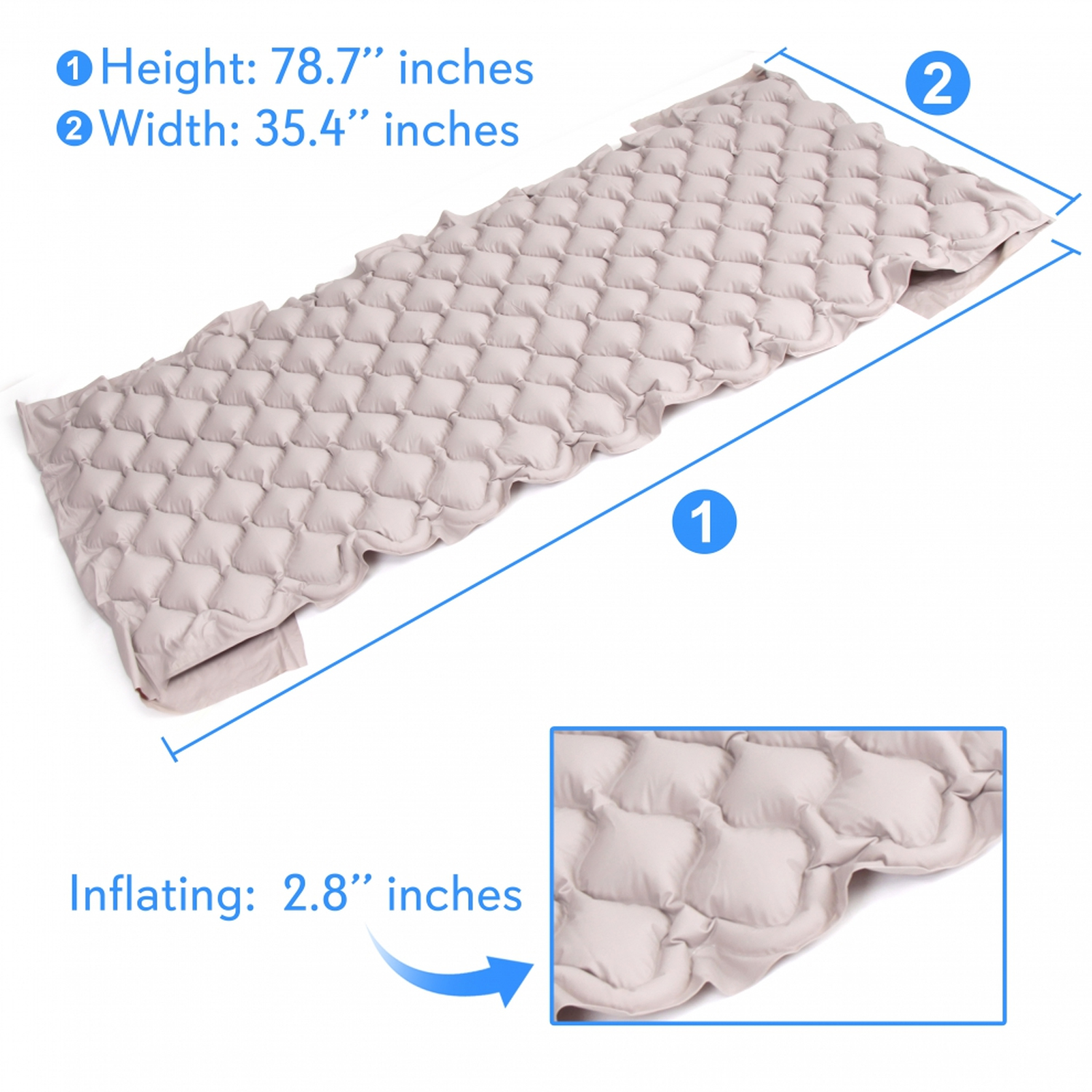 Serenelife Twin Inflatable Hospital Bed Pad Air Mattress W Ac Pump