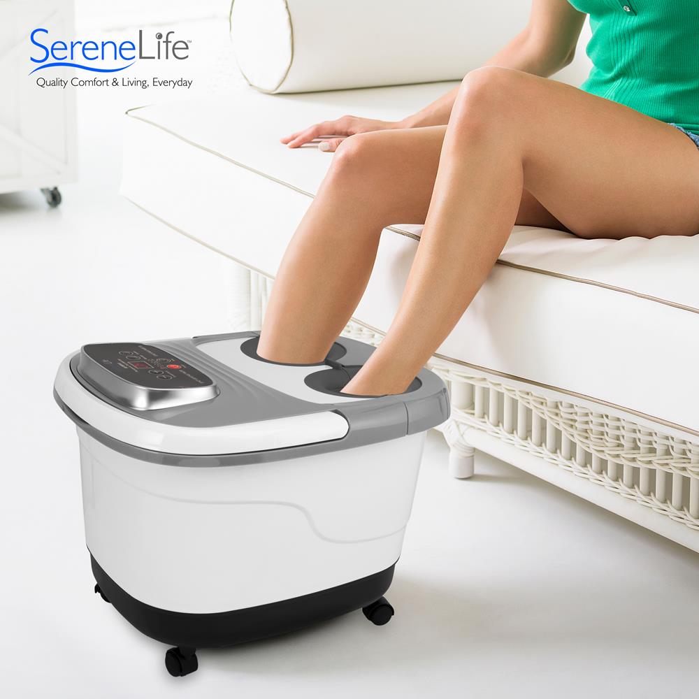 SereneLife Hydrotherapy Heated Shiatsu Foot Massage Spa Bath for Home