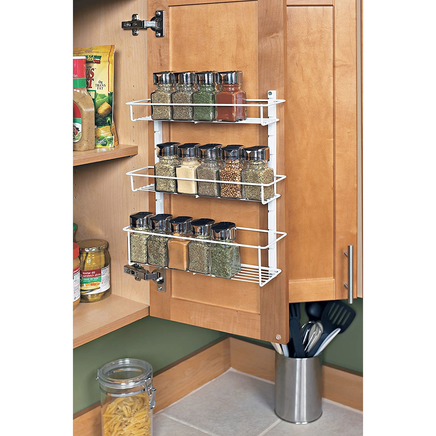ClosetMaid Adjustable 3 Shelf Spice Rack Organizer for