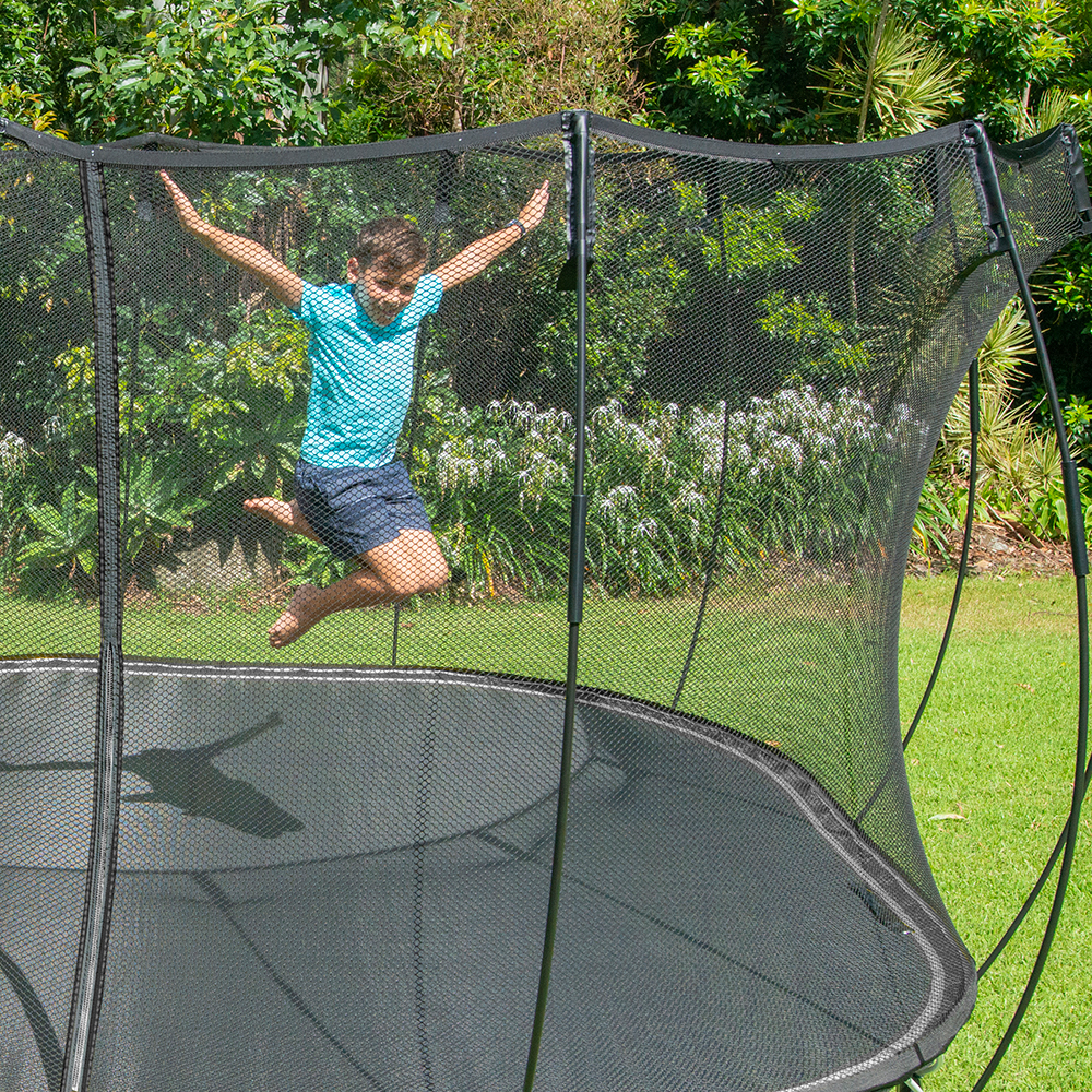 Springfree Trampoline Kids Outdoor Large Square 11 Foot Trampoline w