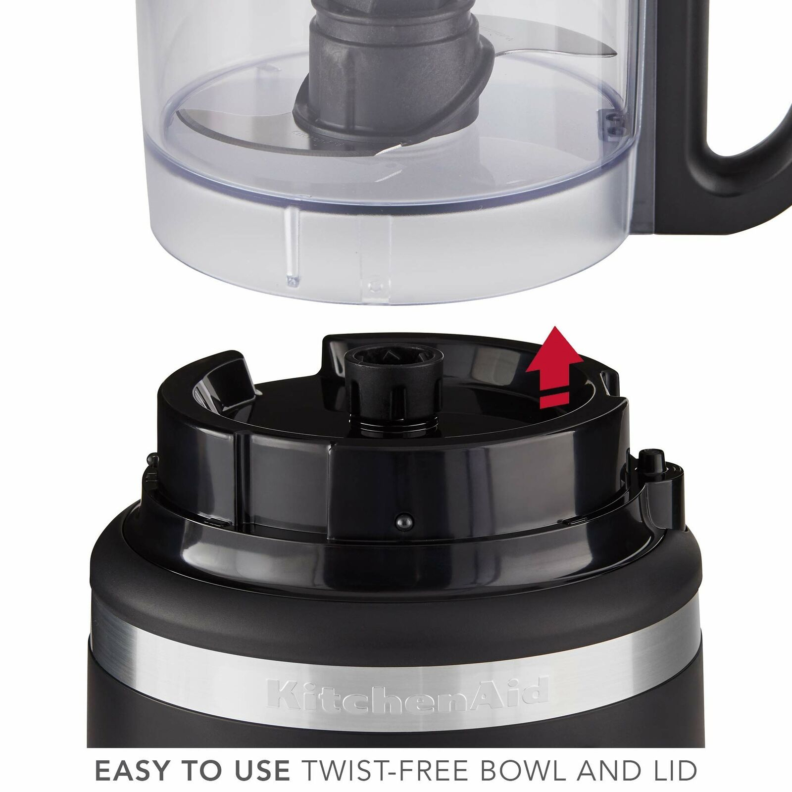 KitchenAid 7 Cup 3 Speed Pulse Food Processor Chopper, Black Matte