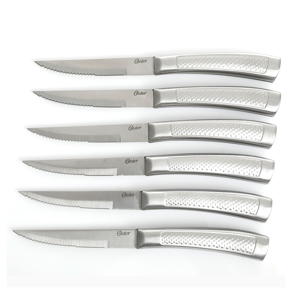 Oster Wellisford Stainless Steel Kitchen Knife Cutlery Set with Block