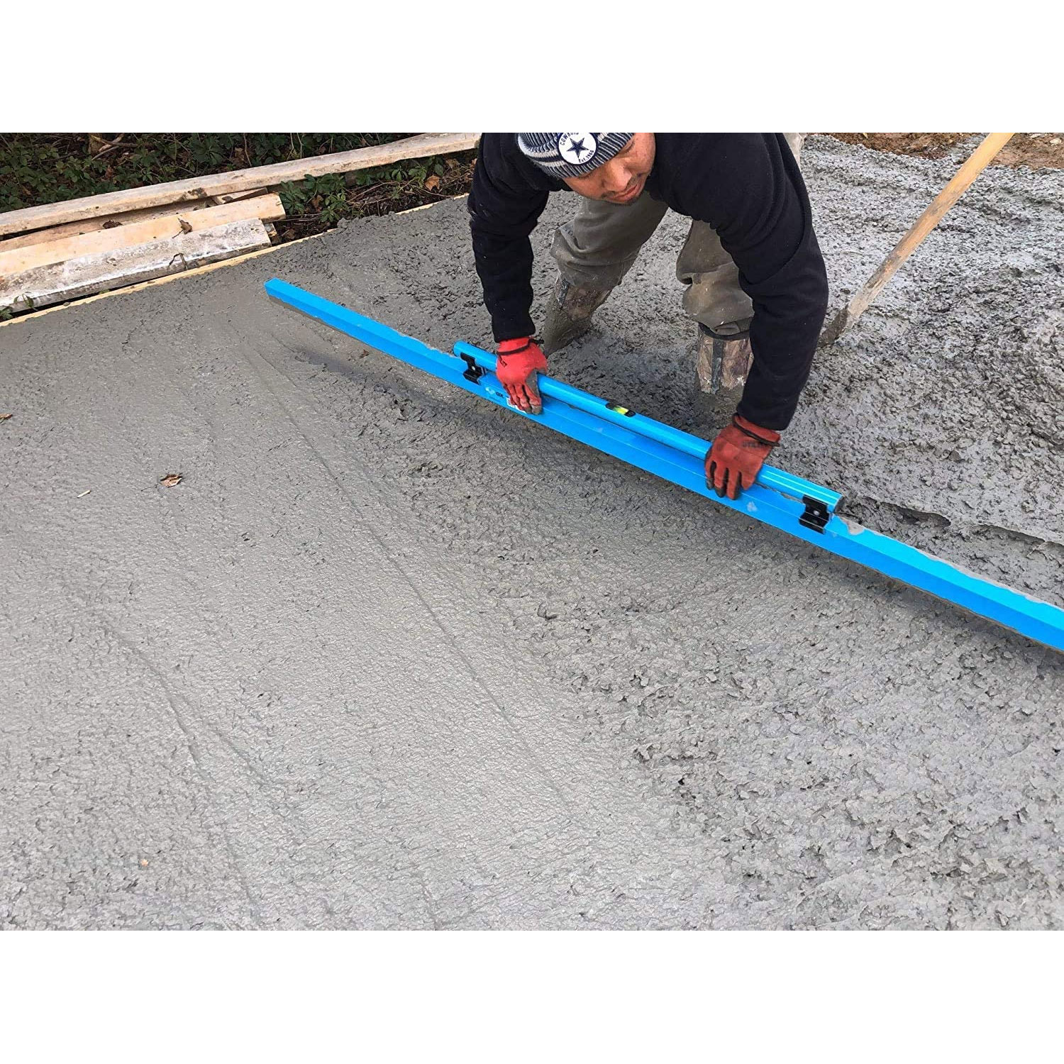 OX Tools 144 Inch Portable Pro Concrete Screed/Darby with Leveling Vial