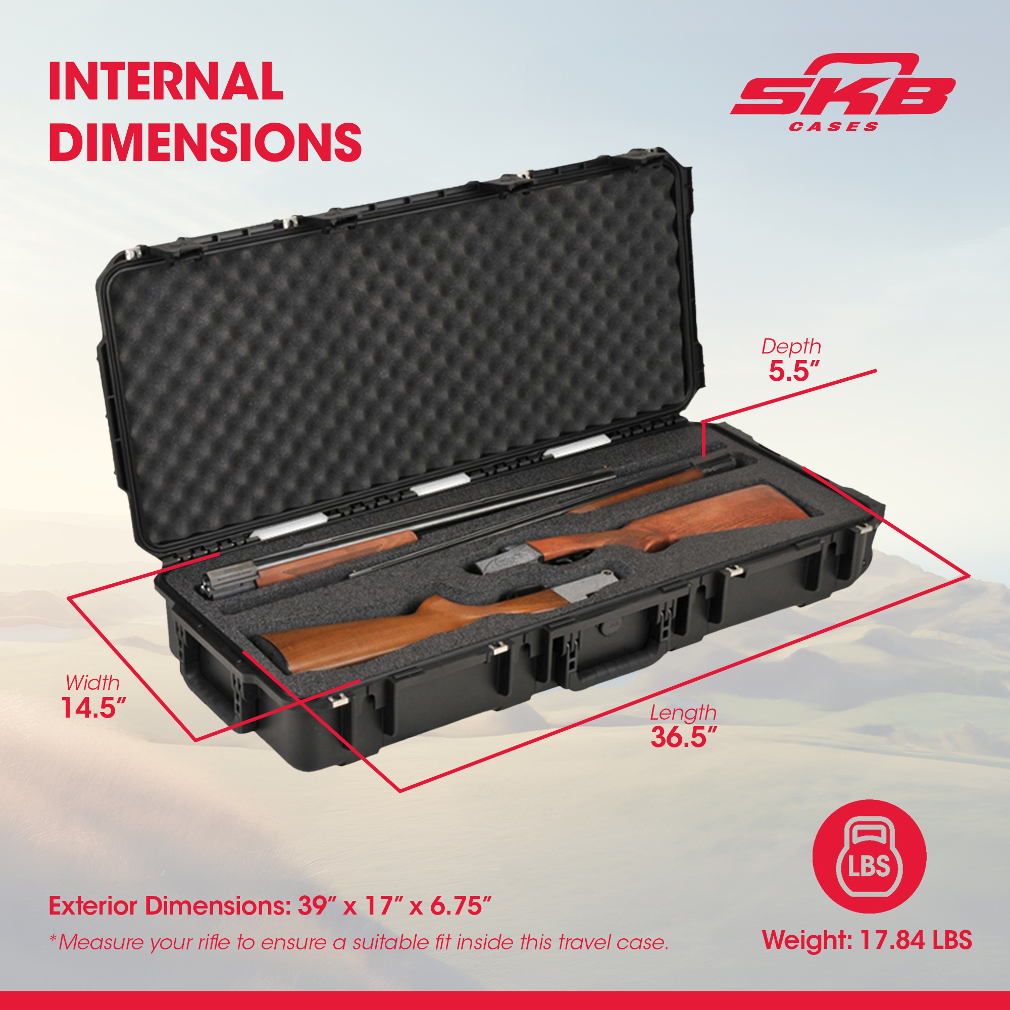 SKB Cases iSeries Hard Exterior Double Breakdown Shotgun Case