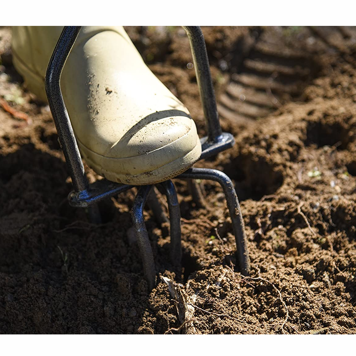 Yard Butler ITNT4 Heavy Duty Solid Steel Weed Cultivator Manual Twist