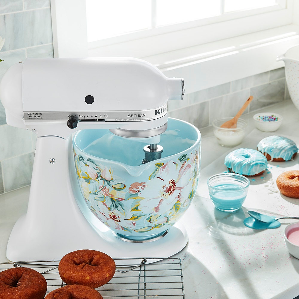 KitchenAid 5 Quart White Ceramic Mixing Bowl for Kitchen Stand Mixer