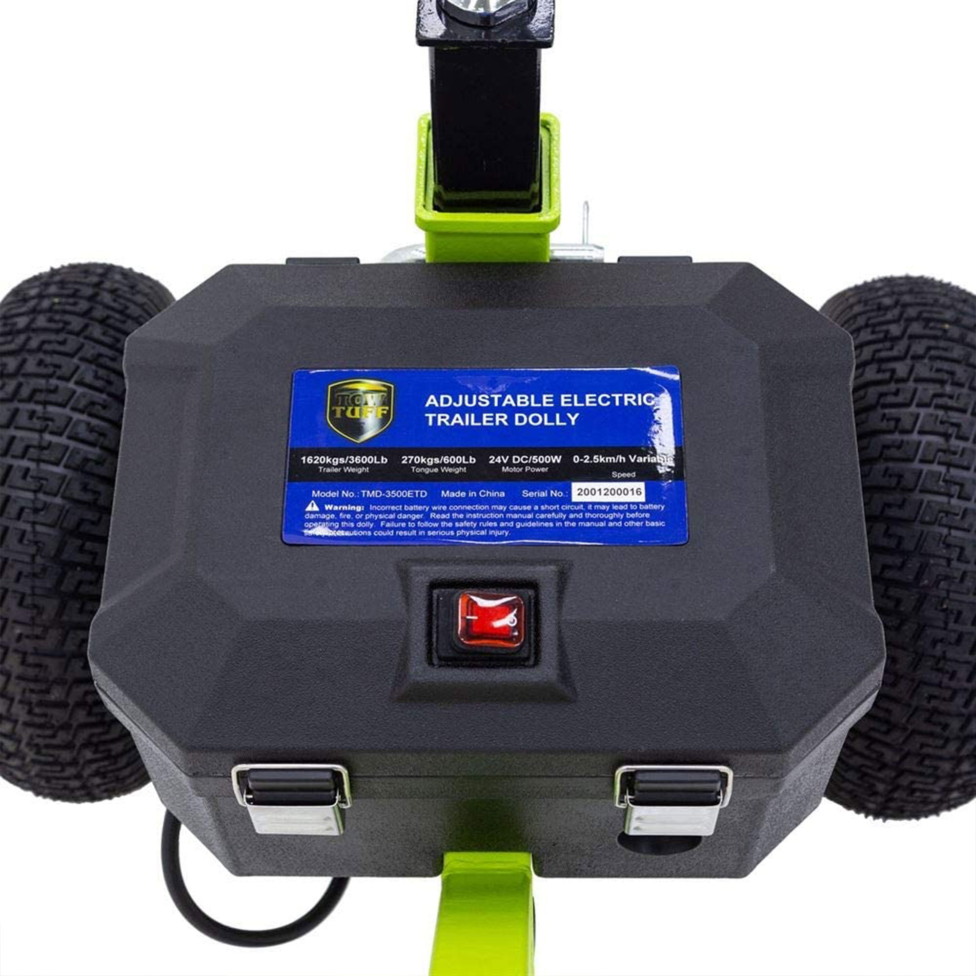 Tow Tuff TMD-35ETD8 Adjustable 3500 Lbs Capacity Electric Trailer Dolly, Green - Bild 12 von 12