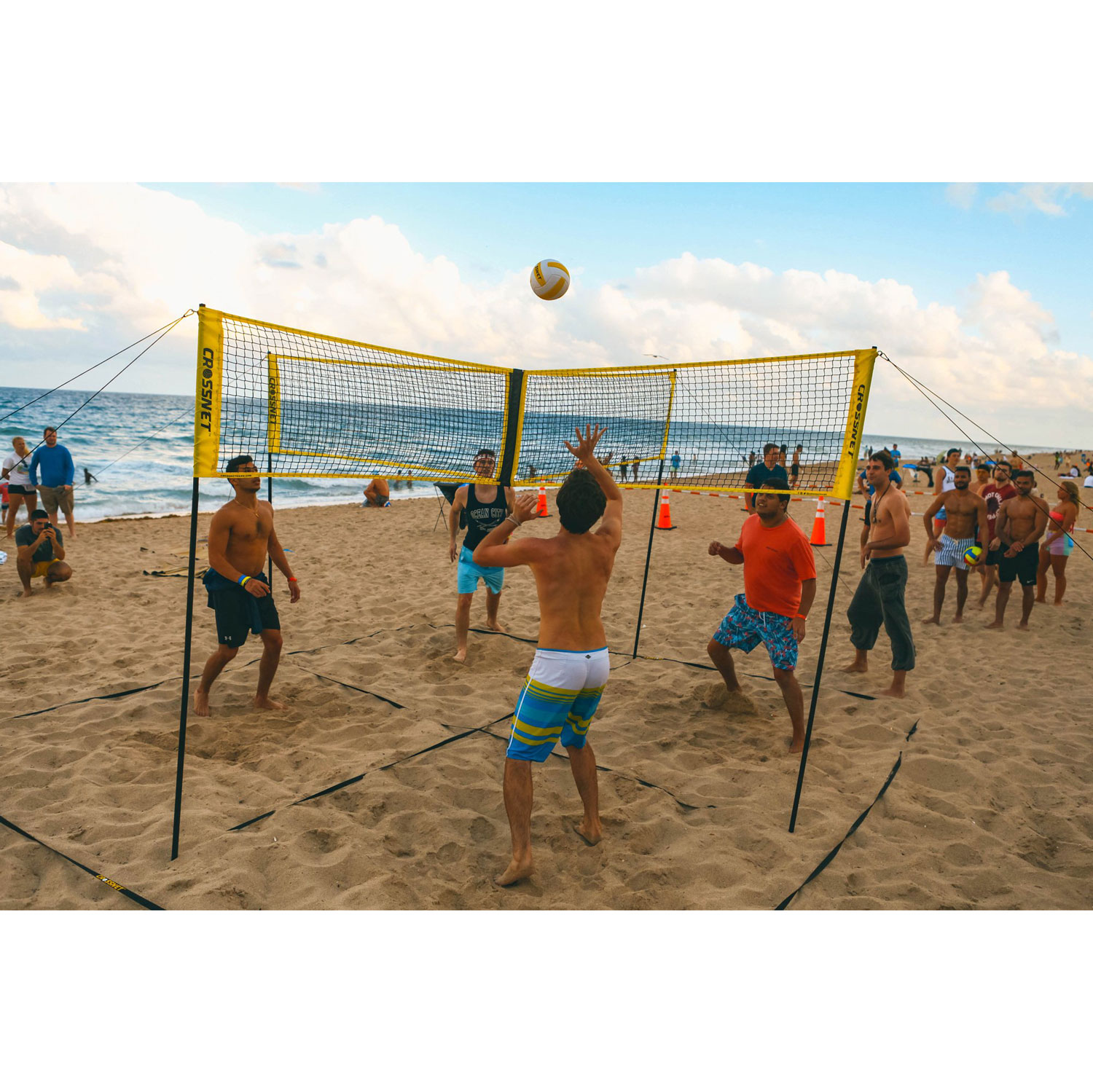 4 Way Adjustable Volleyball Net & Volleyball Game Set(Open Box)(2 Pack) eBay