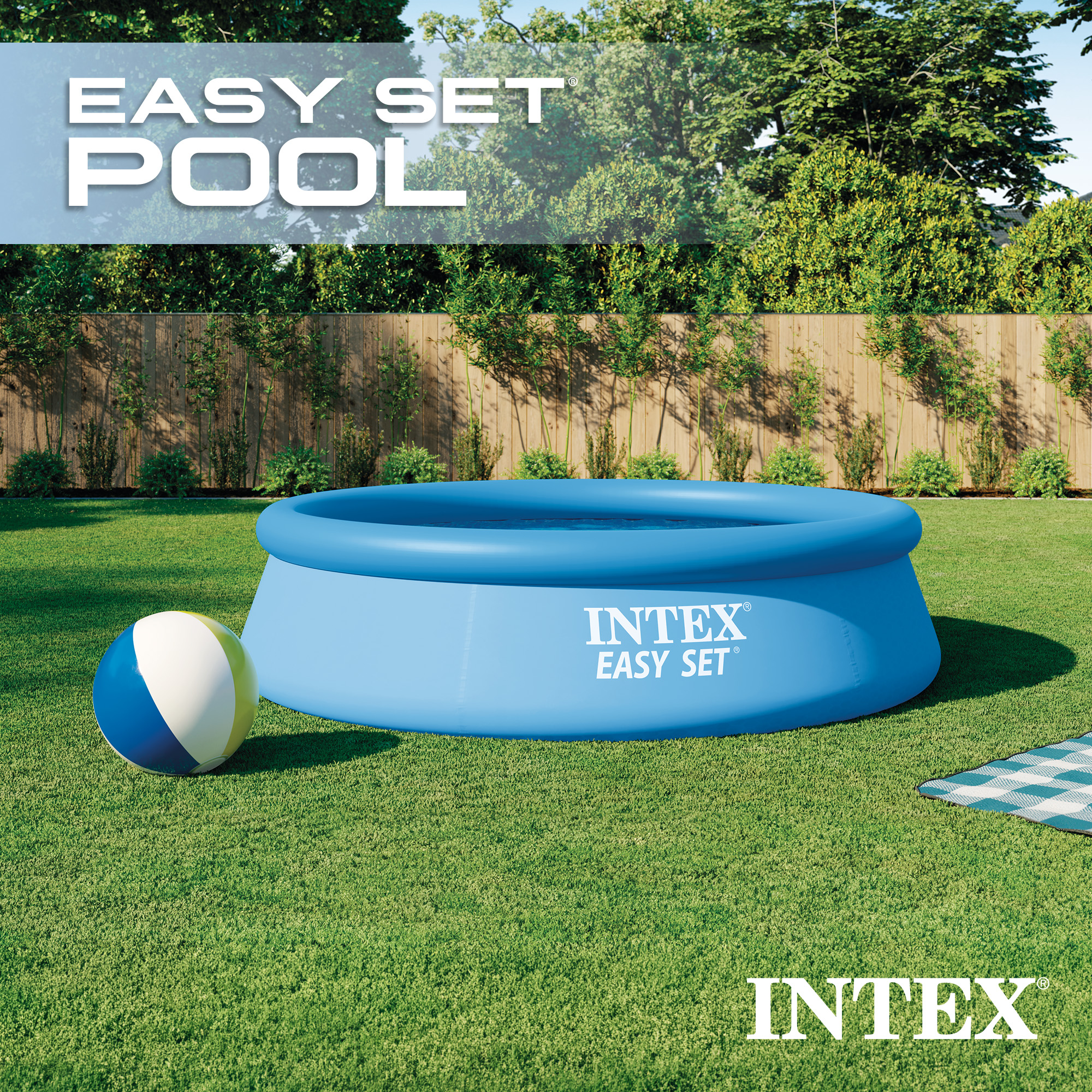 INTEX Wet Set Collection メッシュラウンジ　青＆黄2個 Intex 10' x 30