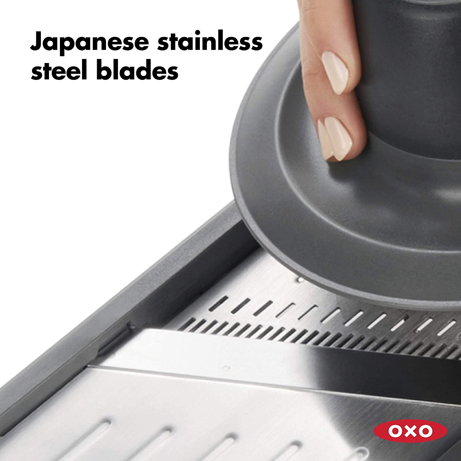 OXO Good Grips Manual Chefs Stainless Steel Mandoline Slicer with 21