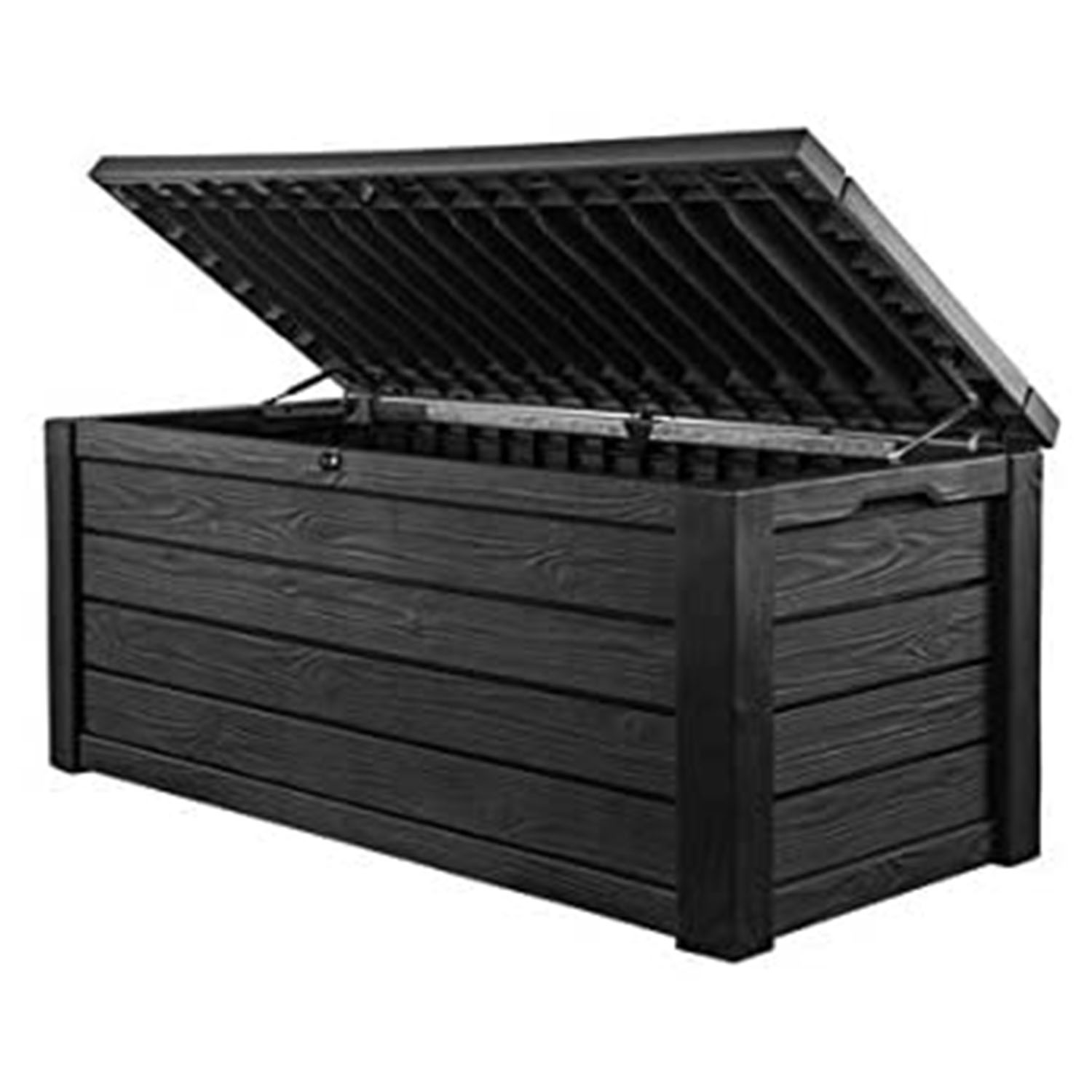 Keter Westwood Deck Storage Box for Yard Tools, 150 Gallon, Dark Grey