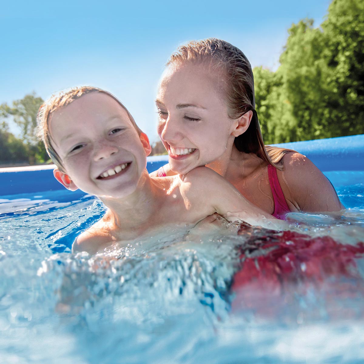 Intex 10'x2.5' Kid Swimming Pool w/Filter Pump & Cleaning Maintenance Kit - Picture 6 of 12
