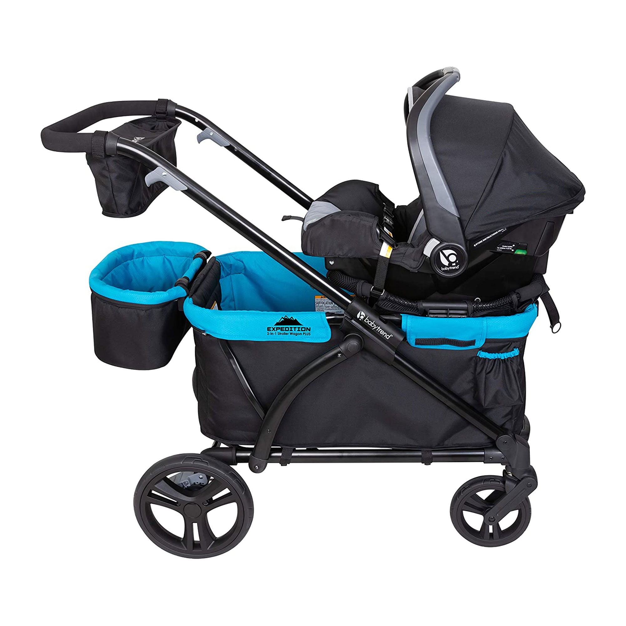 Baby Trend Expedition 2 in 1 Push or Pull Stroller Wagon Plus w/ Canopy ...