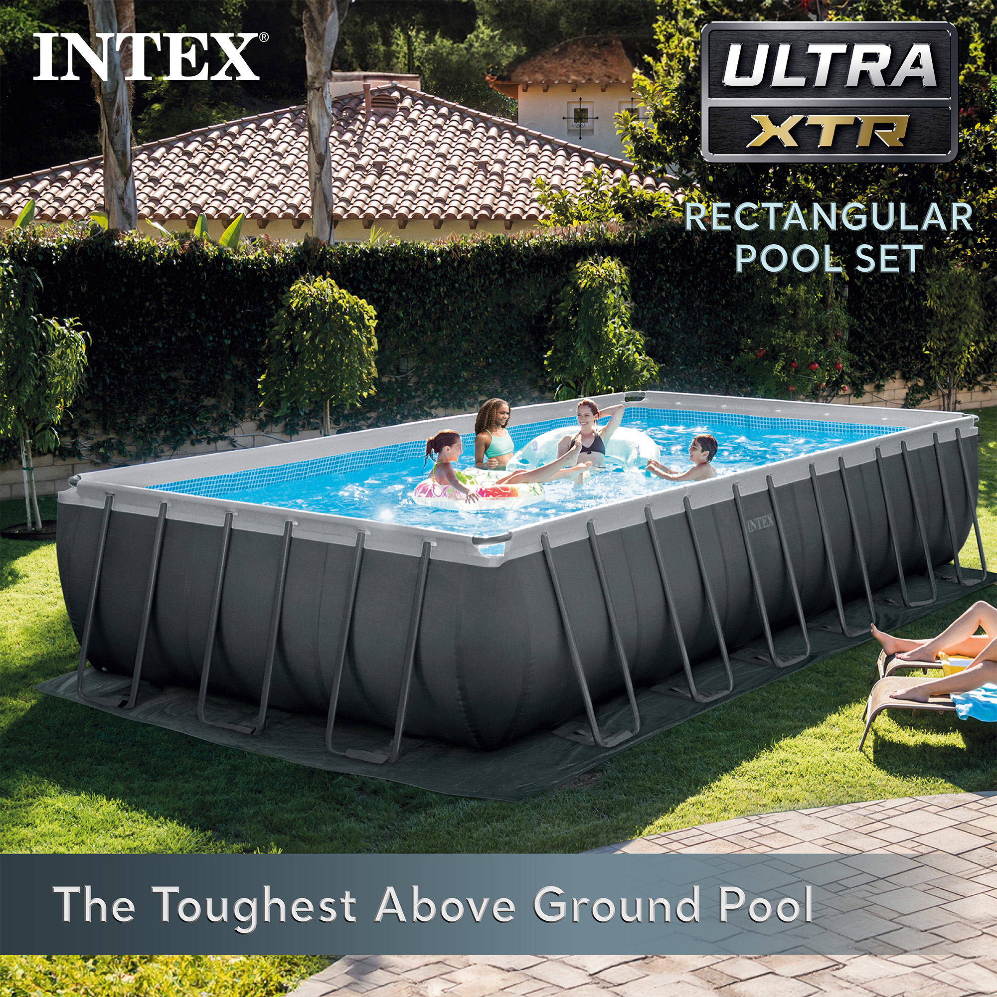 Intex Ultra XTR Frame 24' x 12' x 52" Swimming Pool with Protective Sun Canopy - Picture 3 of 9