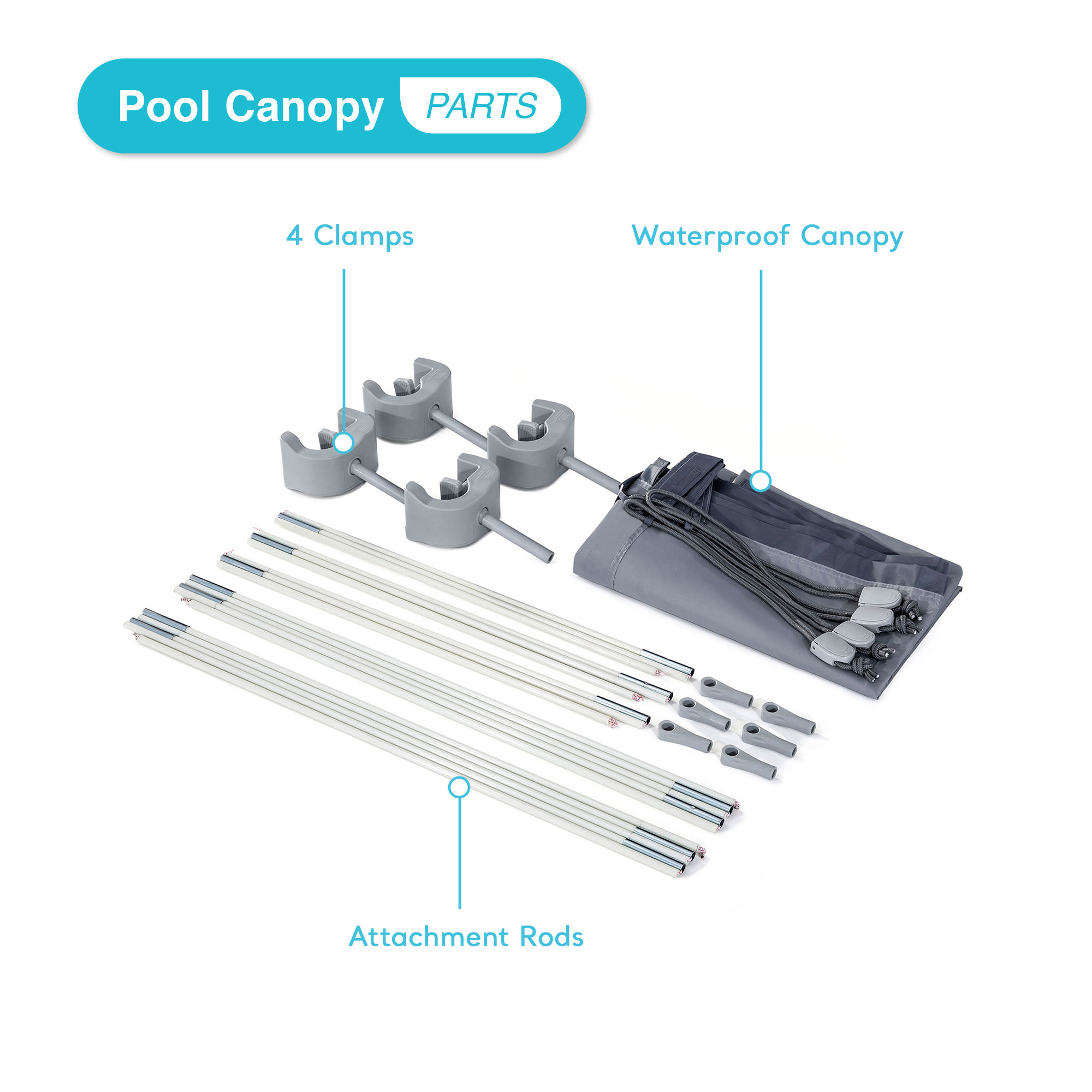 Intex Ultra XTR Frame 24' x 12' x 52" Swimming Pool with Protective Sun Canopy - Picture 5 of 9