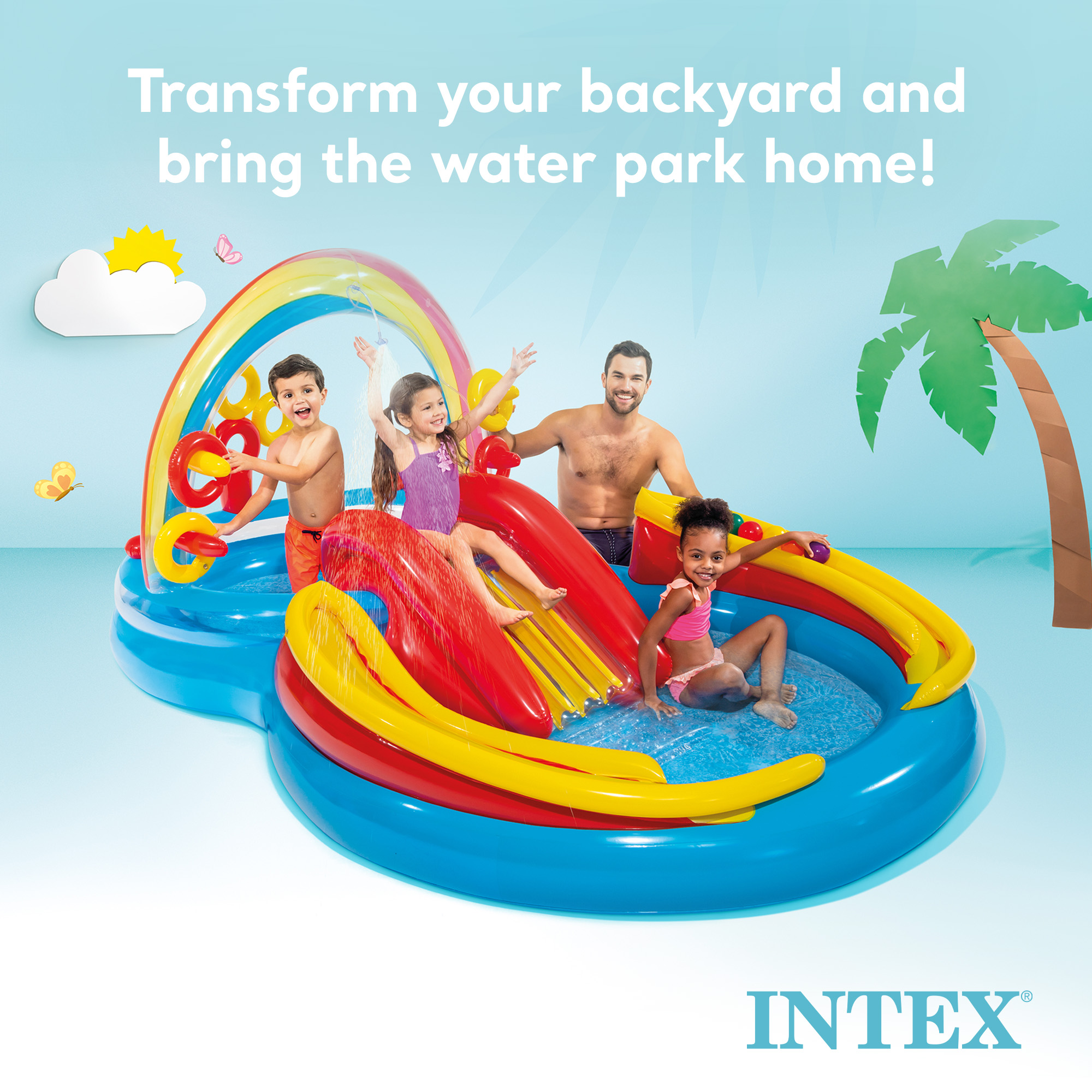 intex kid pool with slide