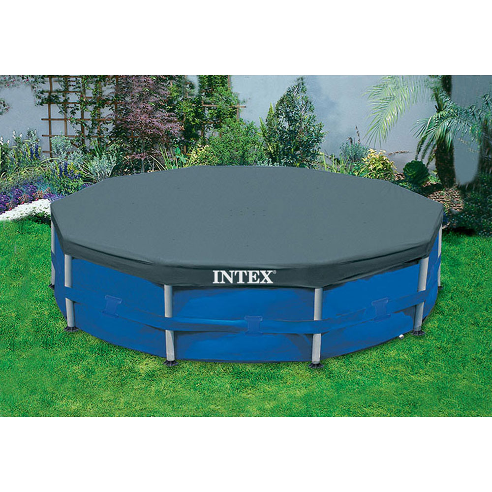 Intex 10 x 2,5 Fuß Frame Pool mit Filterpumpe & Intex 10 Fuß Vinylabdeckung, 2er-Pack - Bild 9 von 11