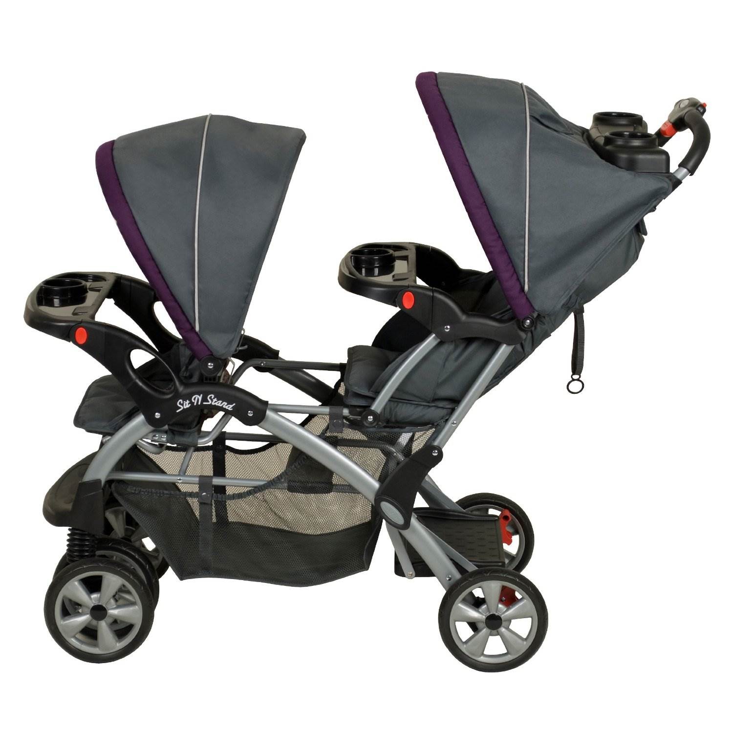 Baby Trend Sit N' Stand Easy Fold Travel Toddler & Baby Double Stroller ...