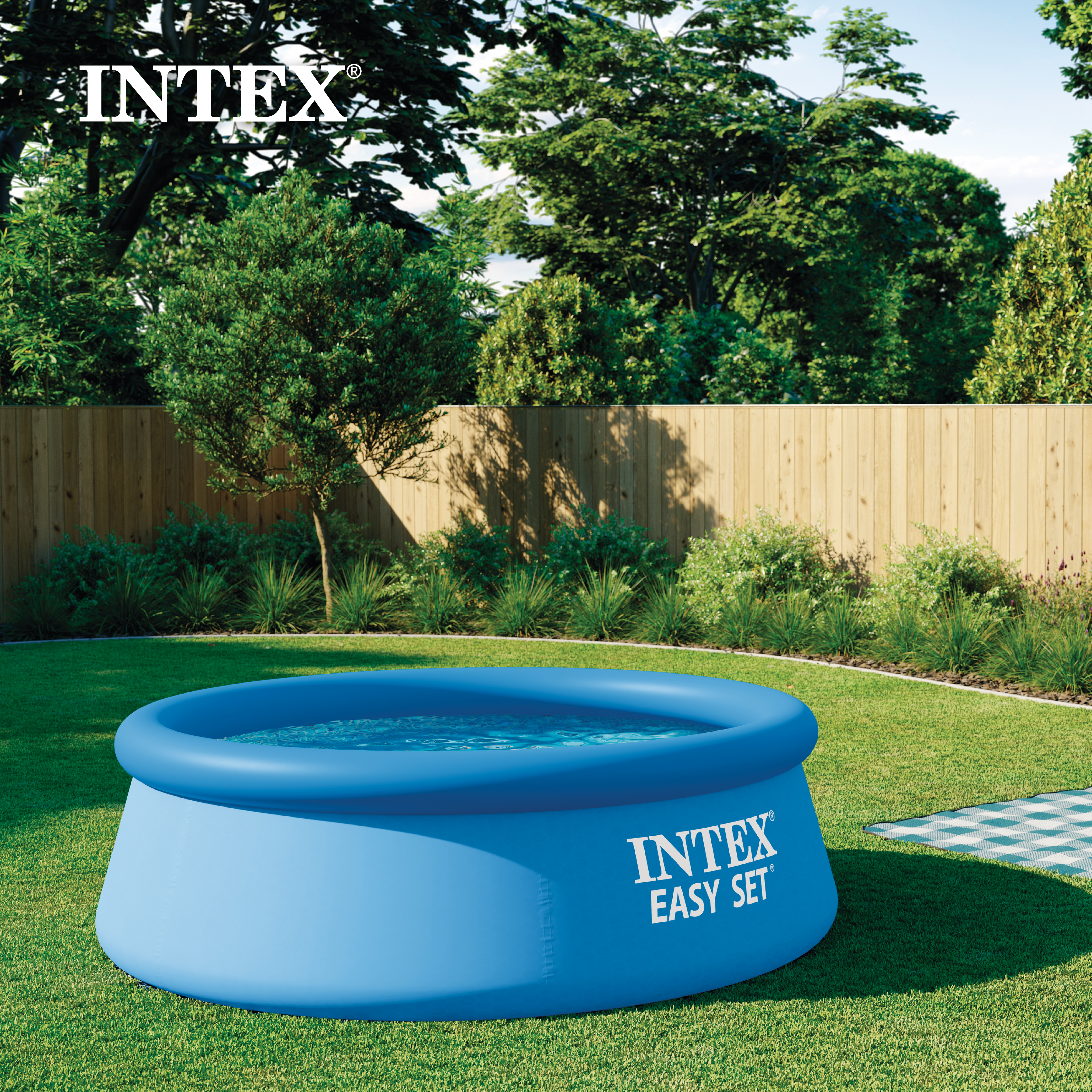 Intex 8 Fuß x 30 Zoll hoch Easy Set aufblasbarer oberirdischer Pool (gebraucht) - Bild 7 von 7