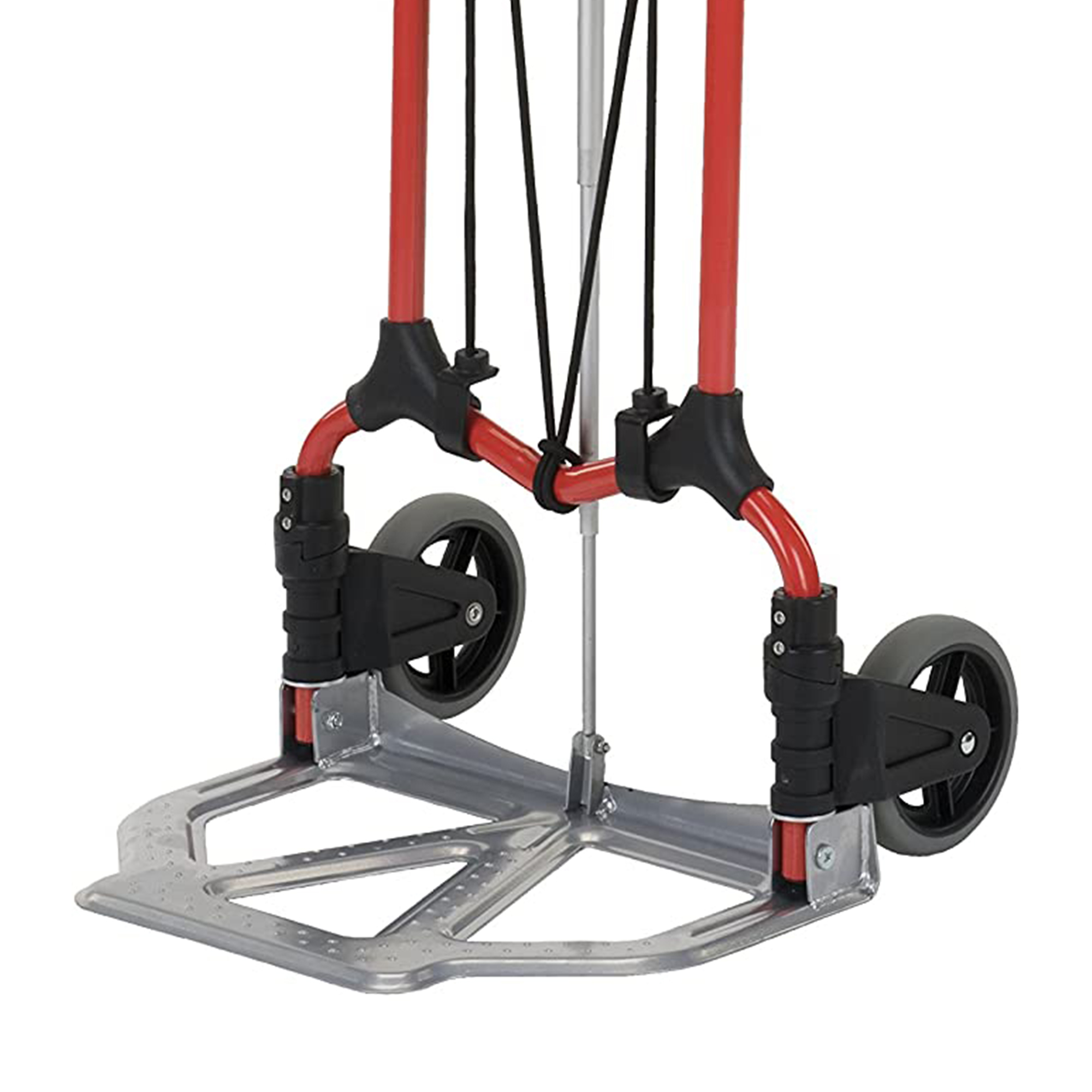 Magna Cart Personal MCI Folding Steel Hand Truck, 160 Pound Capacity, Red/Silver - Picture 8 of 9