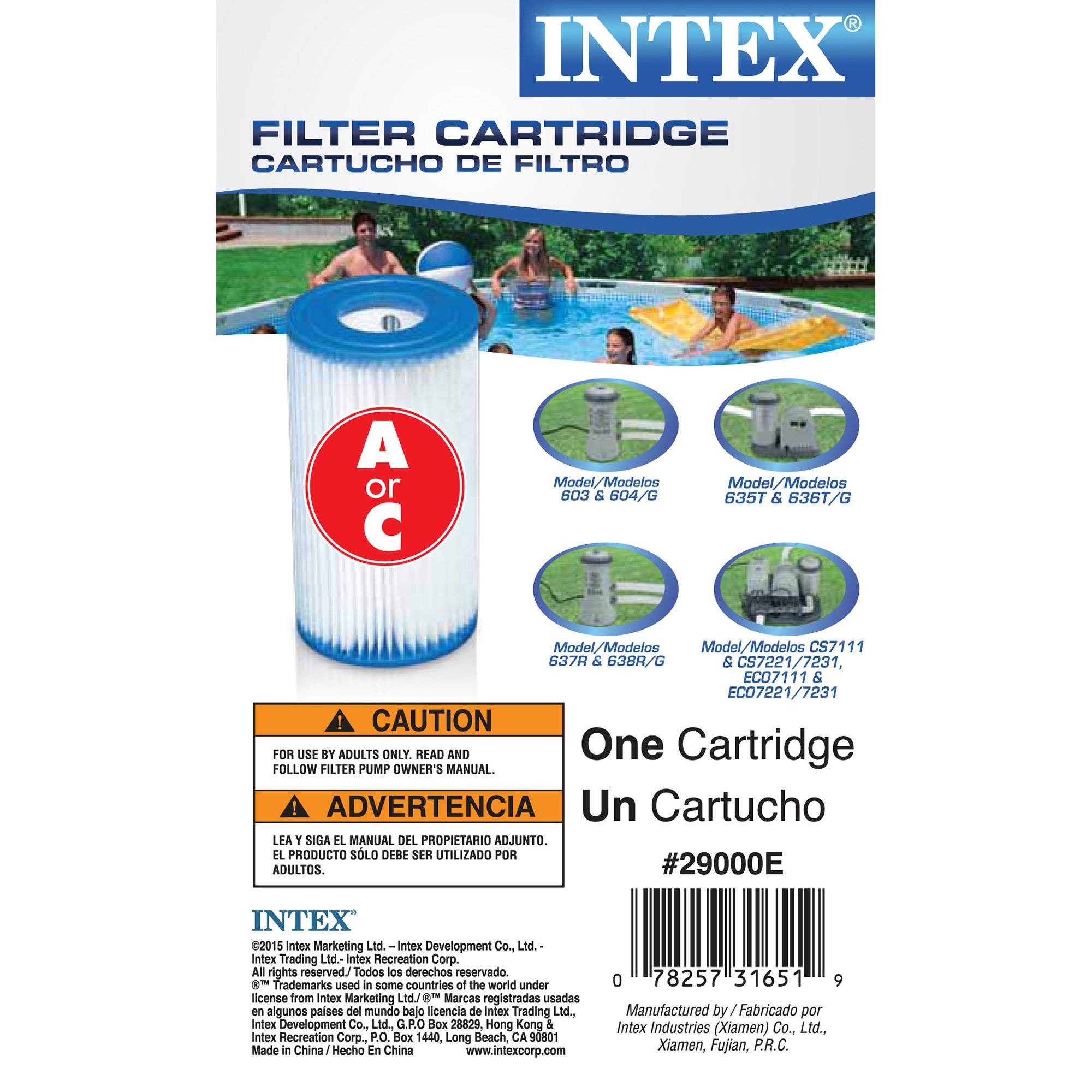 Intex Pool Easy Set Type A Replacement Filter Pump ...