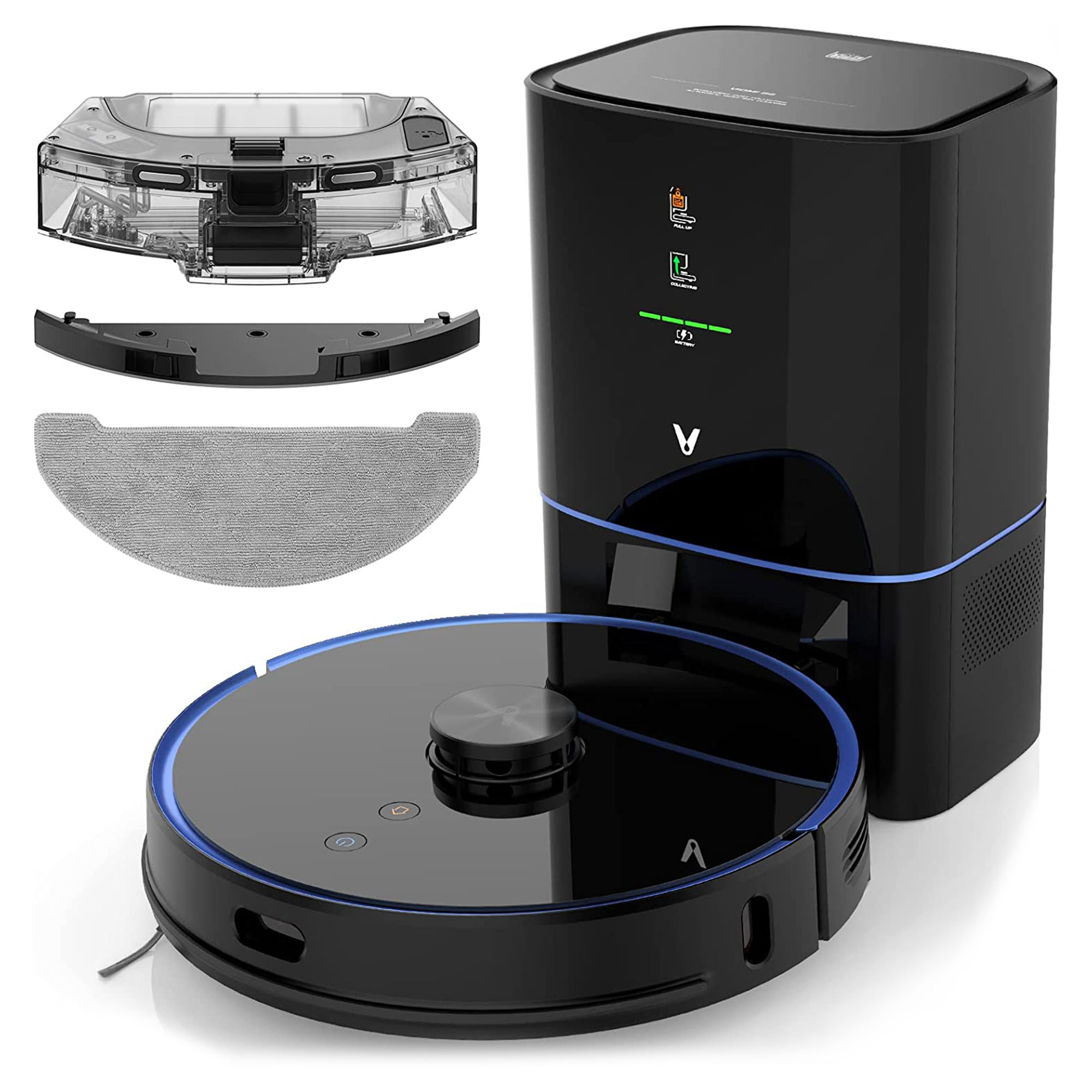 S9 Smart Robot Vacuum Cleaner w/ Auto Self Emptying & Alexa, Black