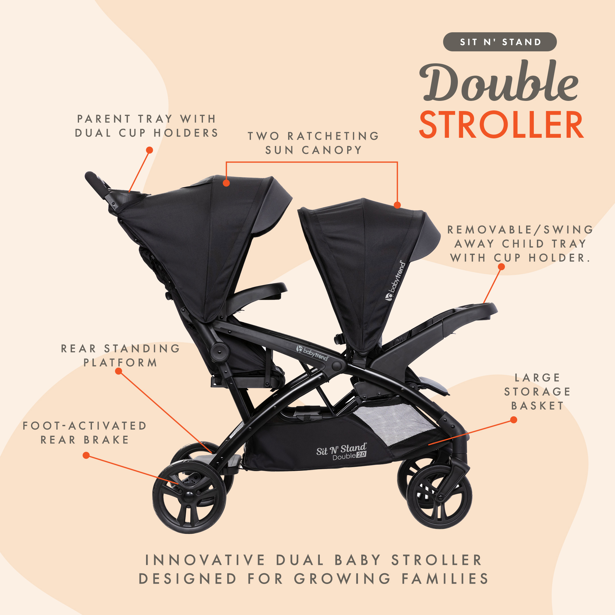 stroller convert to car seat Joey Stroller Wagon Car Seat Adapter main image 1