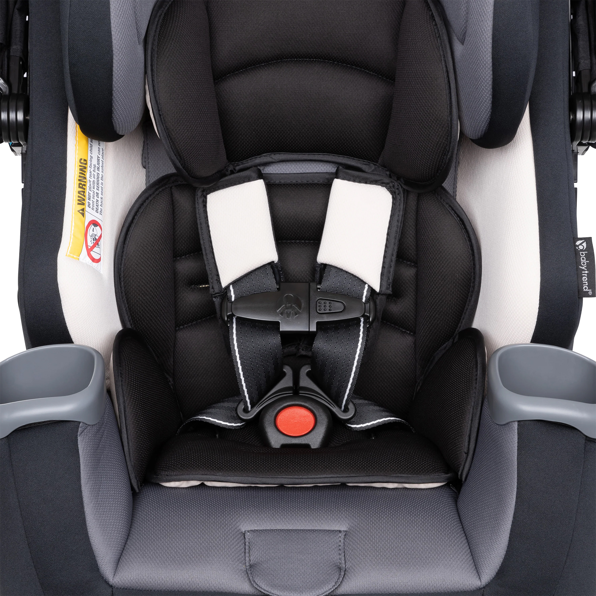 Cover Me 4-in-1 Convertible Car Seat with Canopy & Cup Holders  Modern Khaki