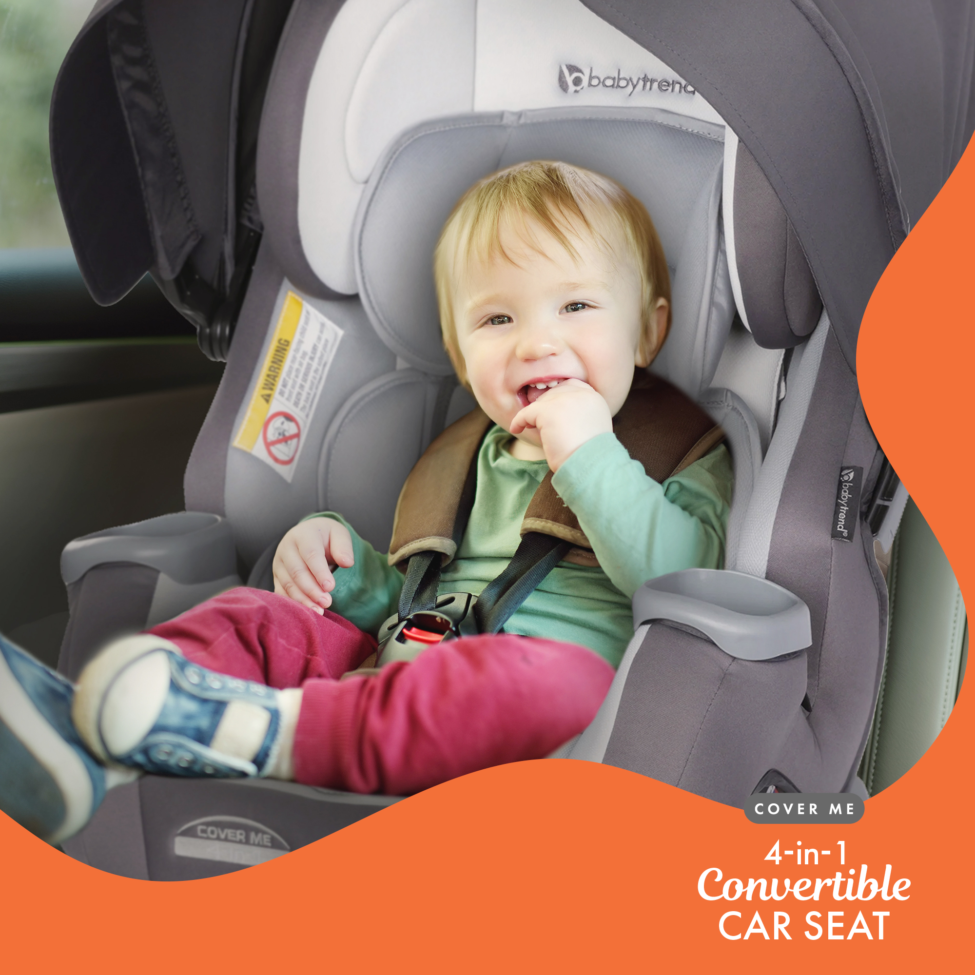 Baby Trend Cover Me 4 in 1 Convertible Car Seat with Adjustable Canopy,  Stormy | eBay