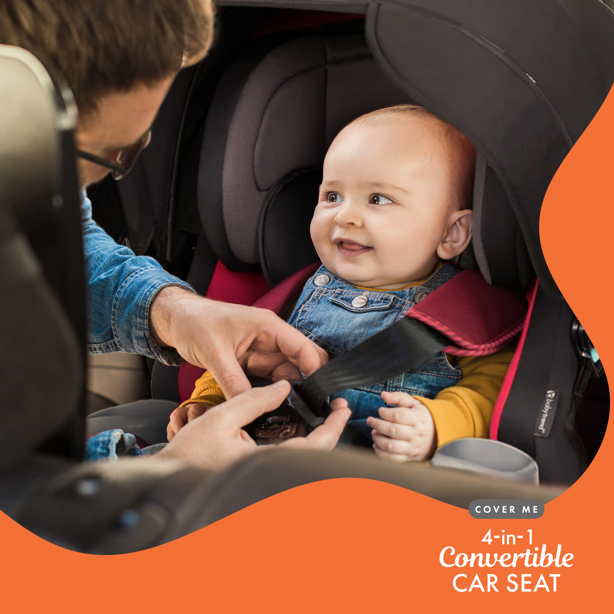 Baby Trend Cover Me 4 in 1 Convertible Car Seat with Adjustable Canopy,  Stormy | eBay