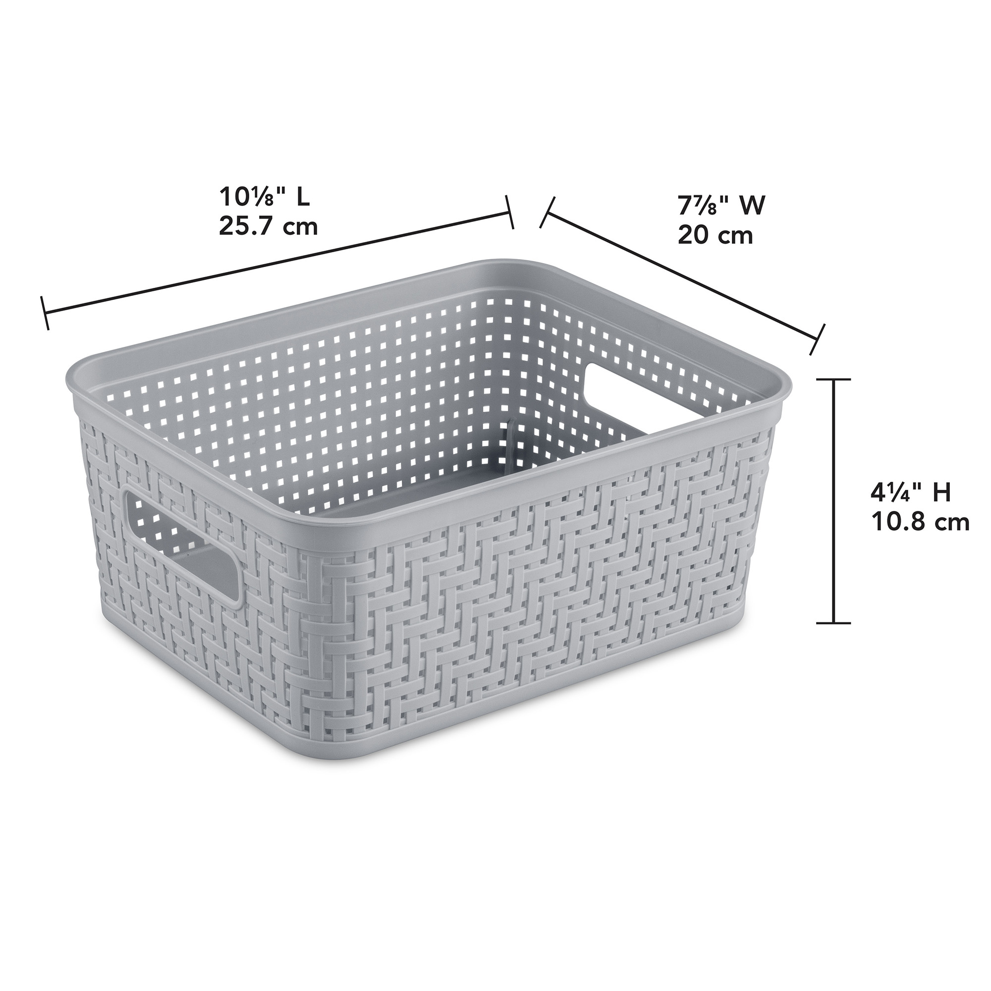 Sterilite 10x8x4.25 In Rectangular Short Basket for Home
