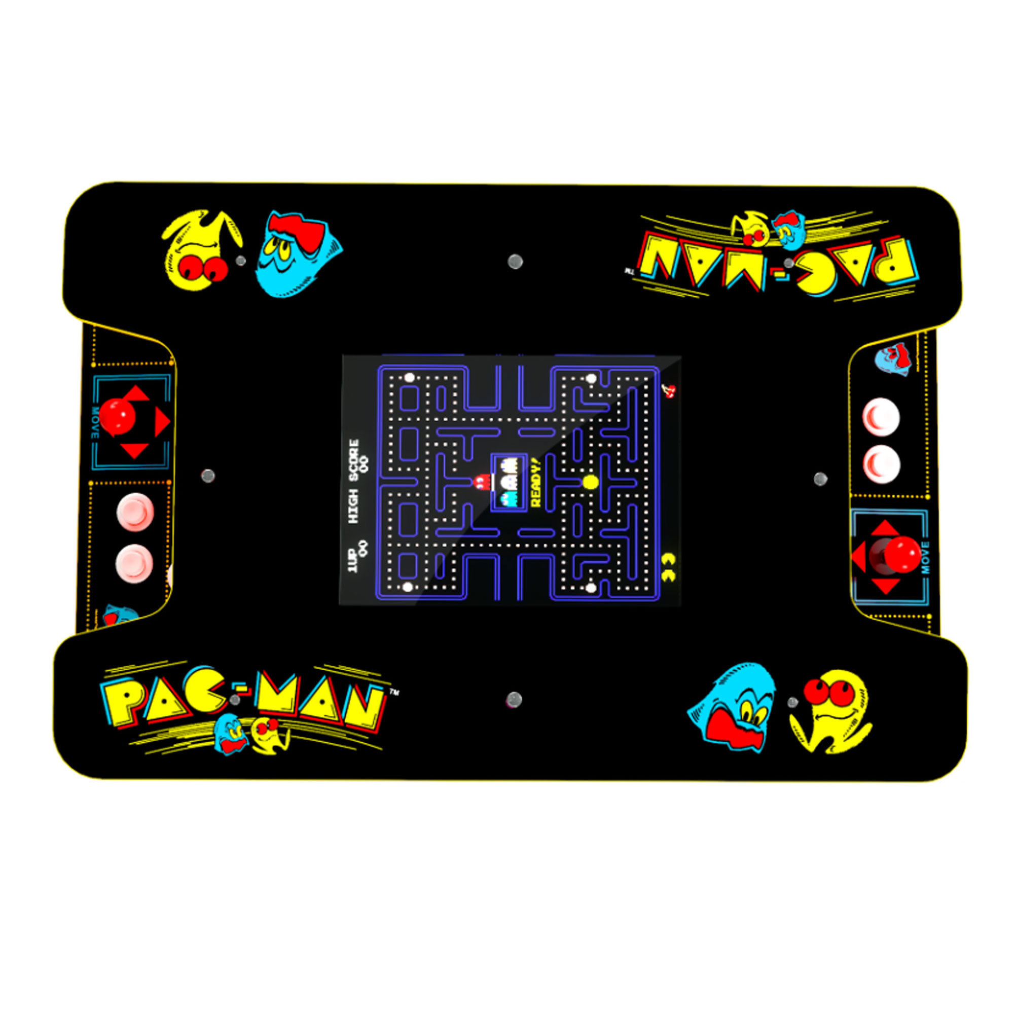 Arcade1UP PAC-MAN Head-to-Head Arcade, 12 Games in 1, Black Series