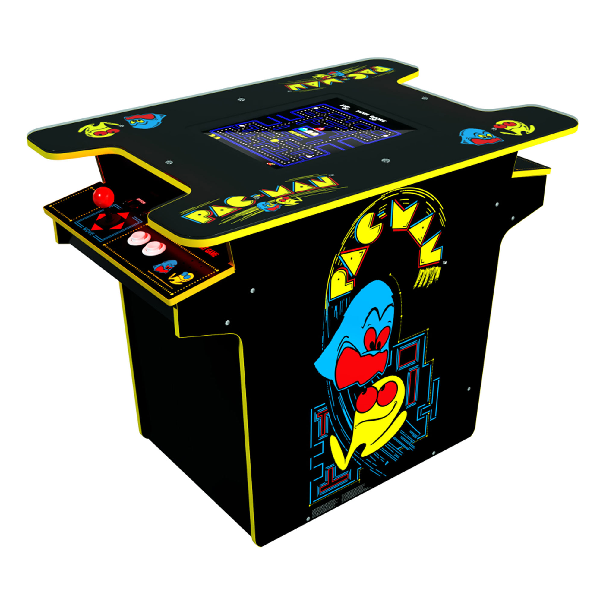 Arcade1UP PAC-MAN Head-to-Head Arcade, 12 Games in 1, Black Series
