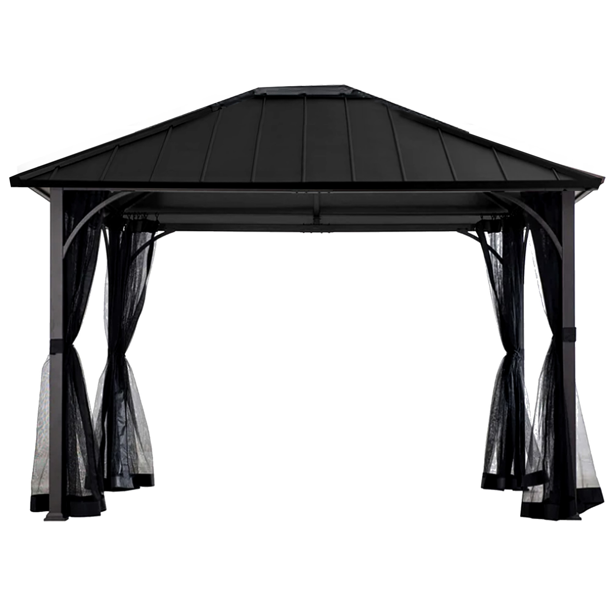 Sunjoy Hildreth 11x13' Screened Gazebo Canopy Outdoor Pergola Tent