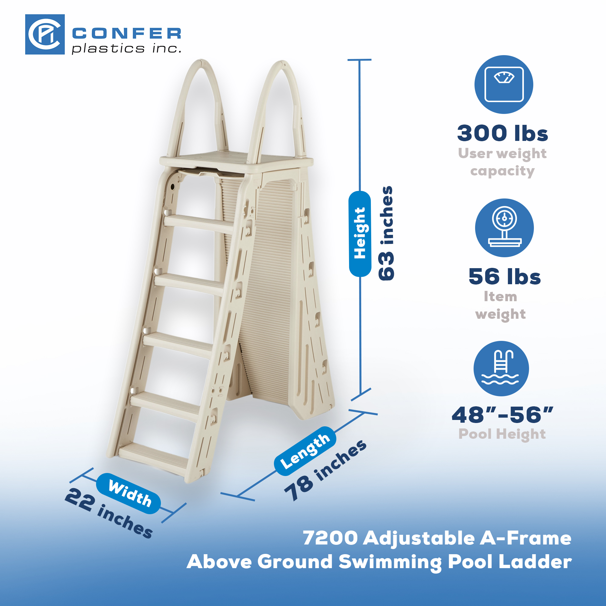 confer 7200 pool ladder conversion kit