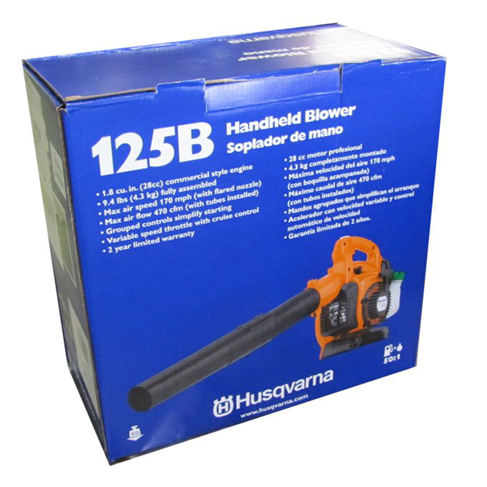 Husqvarna 125b 28cc 170 Mph Gas Handheld Leafgrass Blower 425 Cfm For Parts 24761016797 Ebay 0506