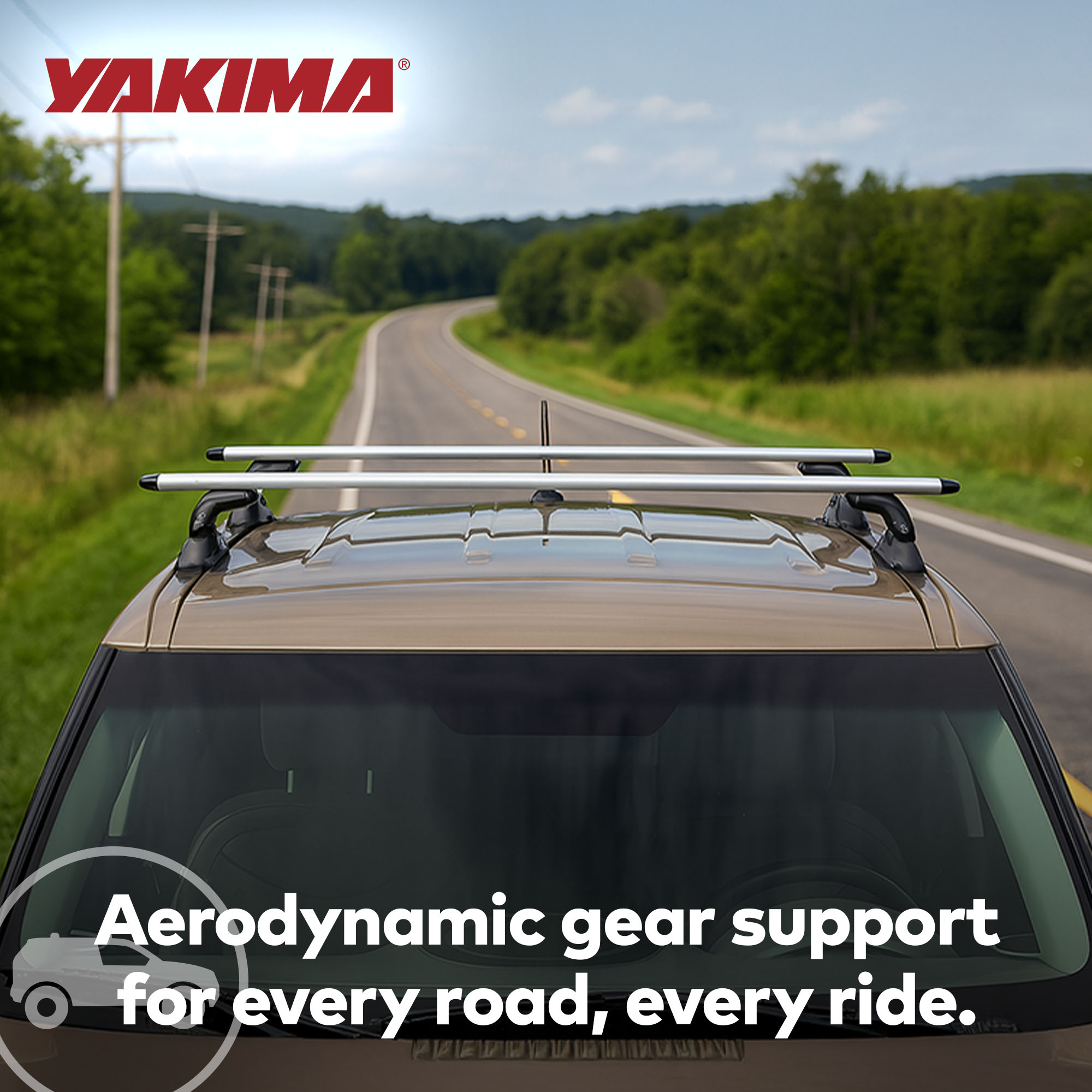 Yakima 60 Inch Pair JetStreamRoof Rack Crossbars, Compatible w