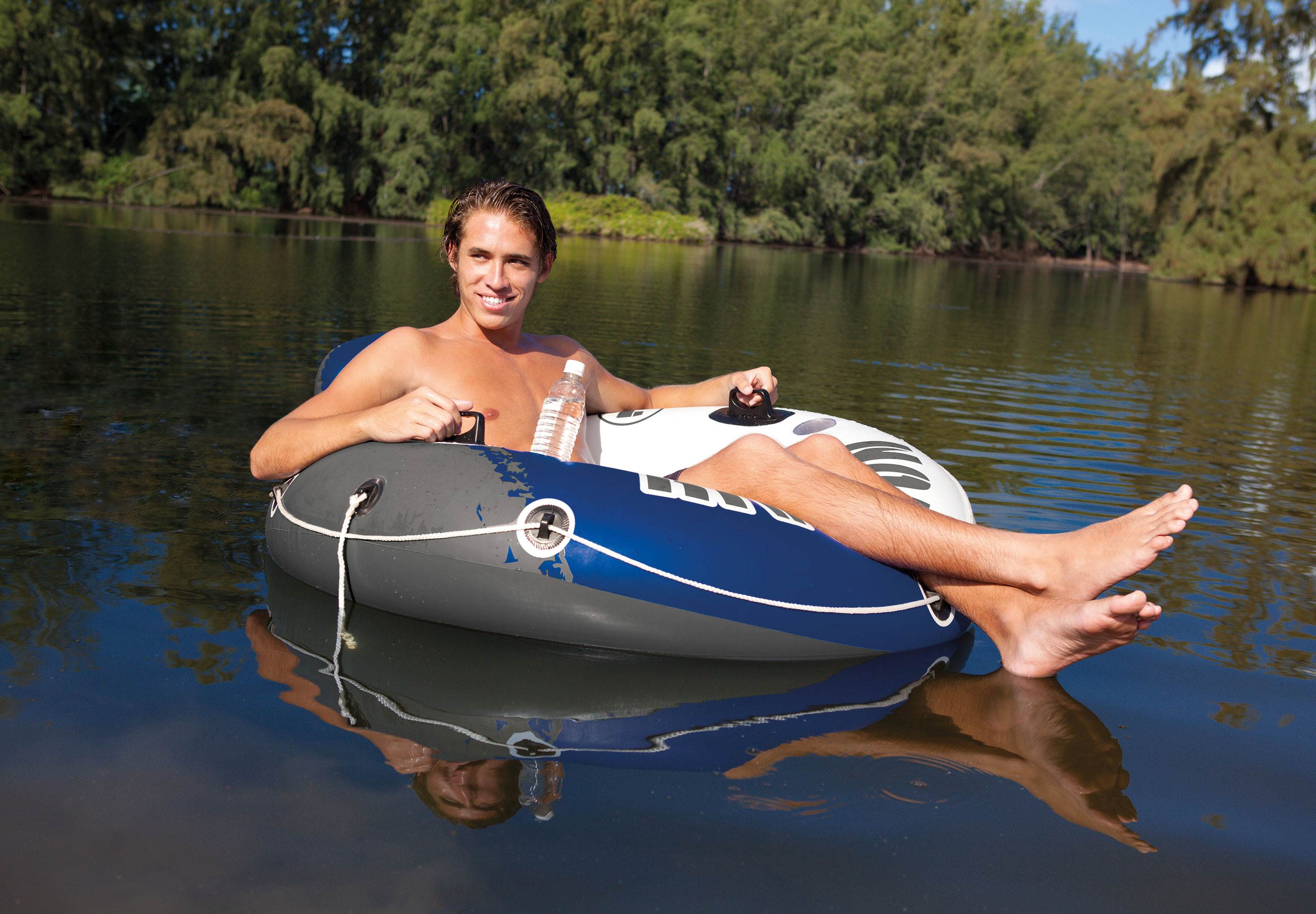 Intex River Run 1 Inflatable Floating Tube Raft For Lake Pool Ocean 24 Pack Ebay