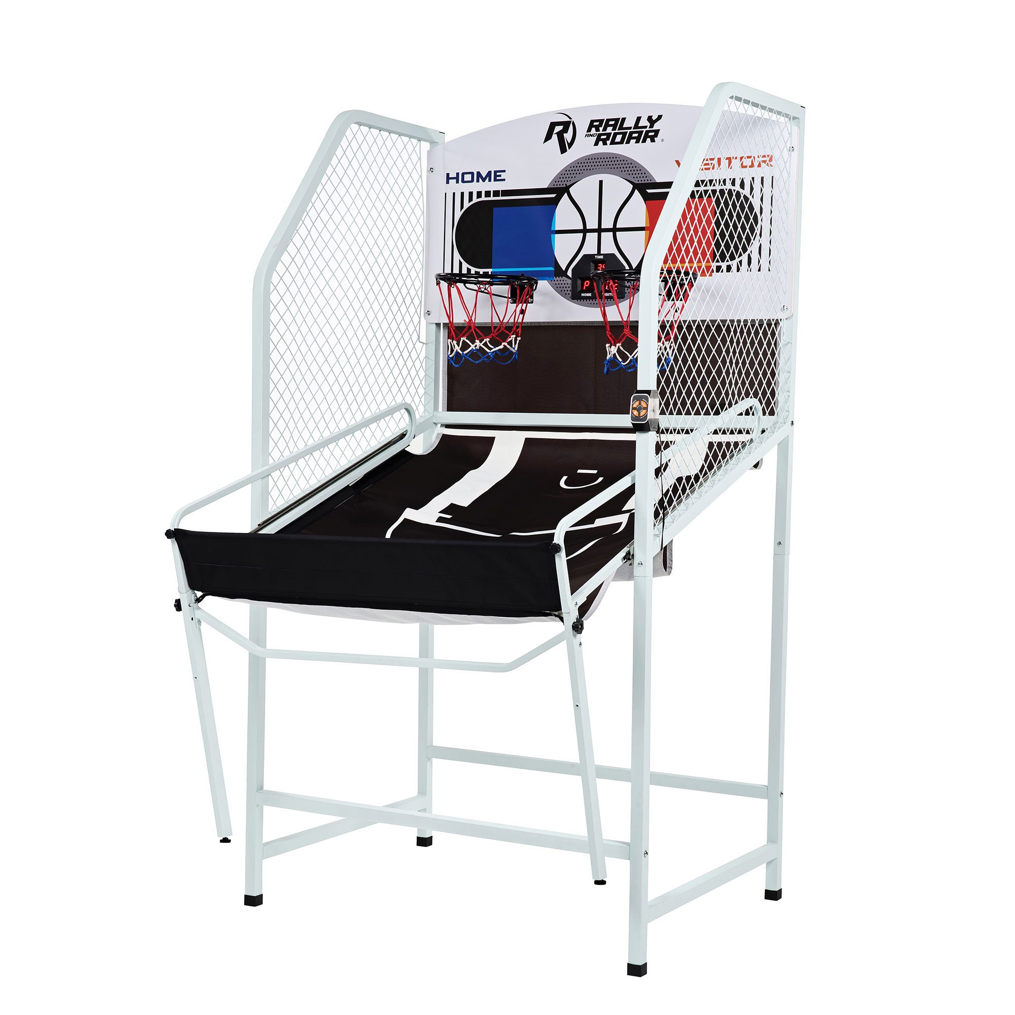 Rally and Roar 2 Player Foldable Arcade Cage Basketball Game (Open Box)