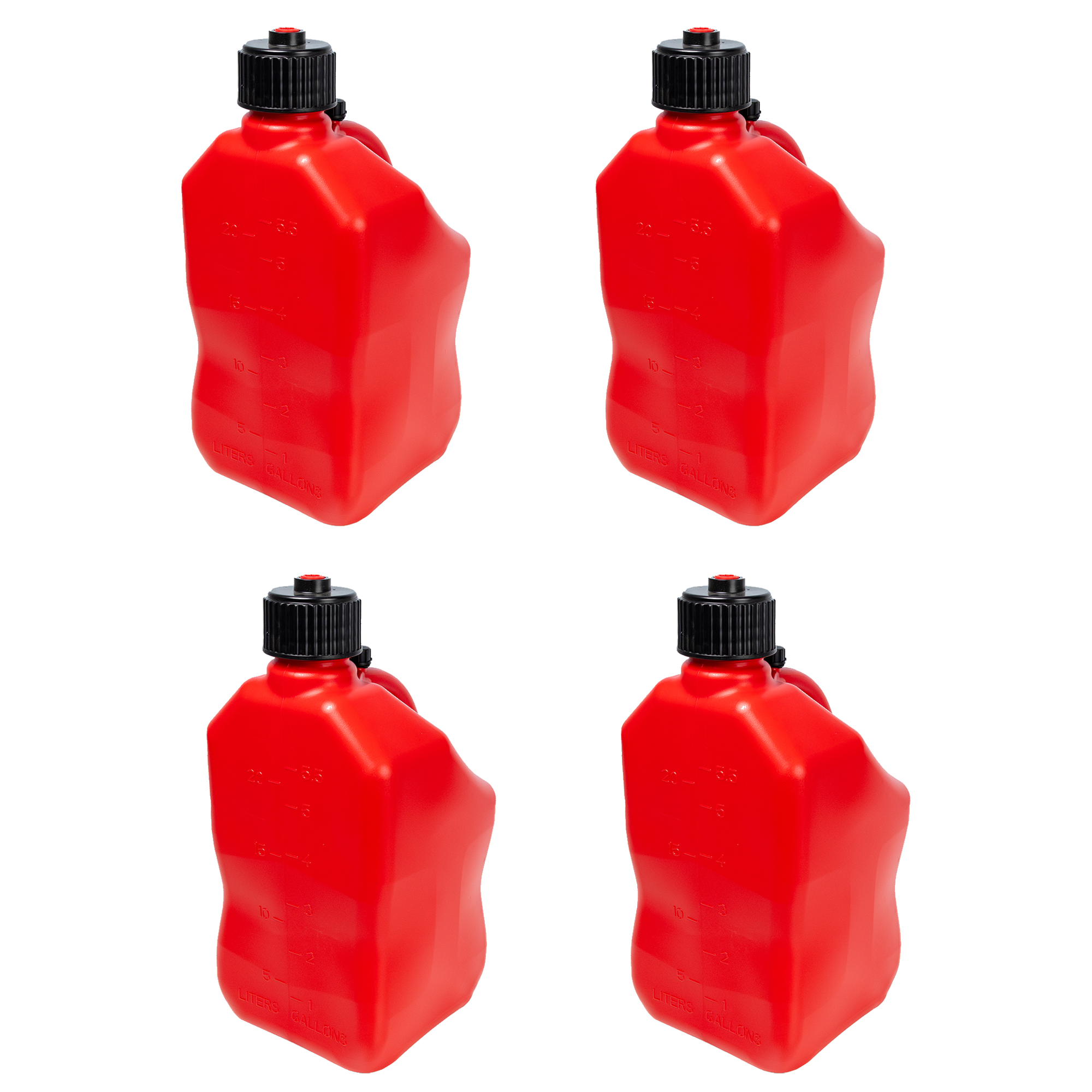 ゆん Bushman 4 Pack U-Jug Storage Jug, Portable Plastic Container, 5.5