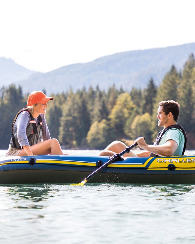 INTEX Challenger 2, 2 person Inflatable Boat Set with Air Pump & Oars (Open Box) - Picture 7 of 8