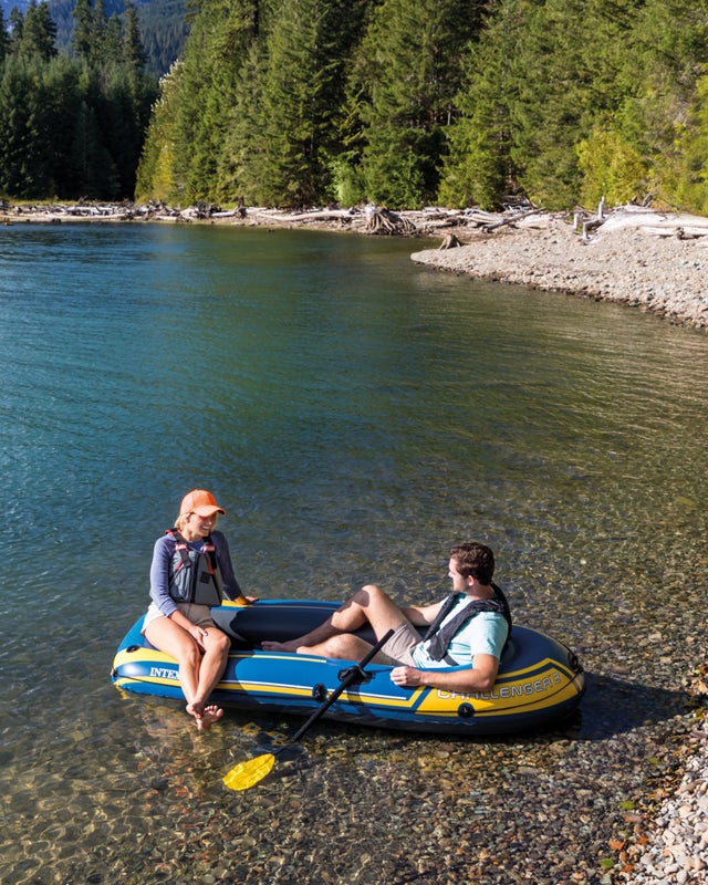 INTEX Challenger 2, 2 person Inflatable Boat Set with Air Pump & Oars (Open Box) - Picture 8 of 8