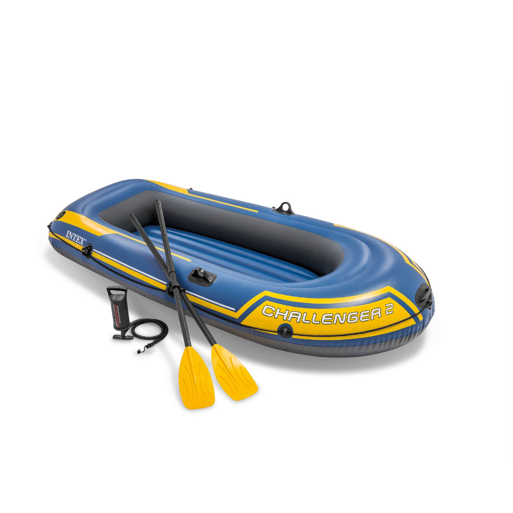 INTEX Challenger 2, 2 person Inflatable Boat Set with Air Pump & Oars (Open Box) - Picture 1 of 8
